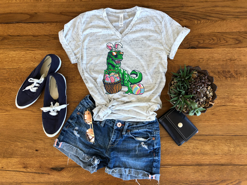EASTER BUNNY T-REX GRAPHIC TEE Hoodie, Sweatshirt | CoreVibeTees.com (Image 1)