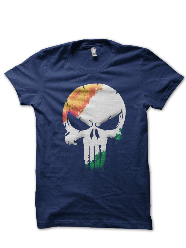 Tricolor Skull Half Sleeve T-Shirt Hoodie, Sweatshirt | CoreVibeTees.com