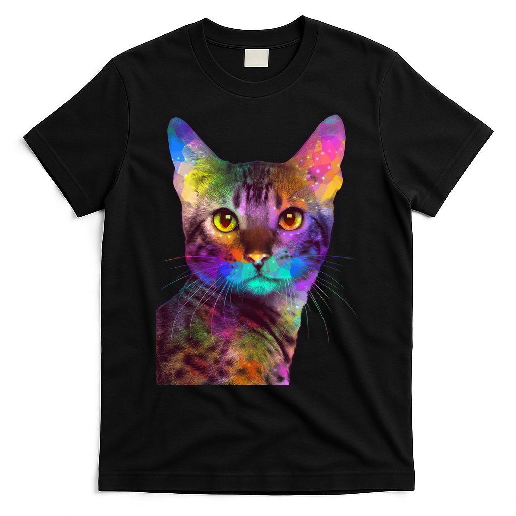 Trippy Colorful Cat T-Shirt Hoodie, Sweatshirt | CoreVibeTees.com
