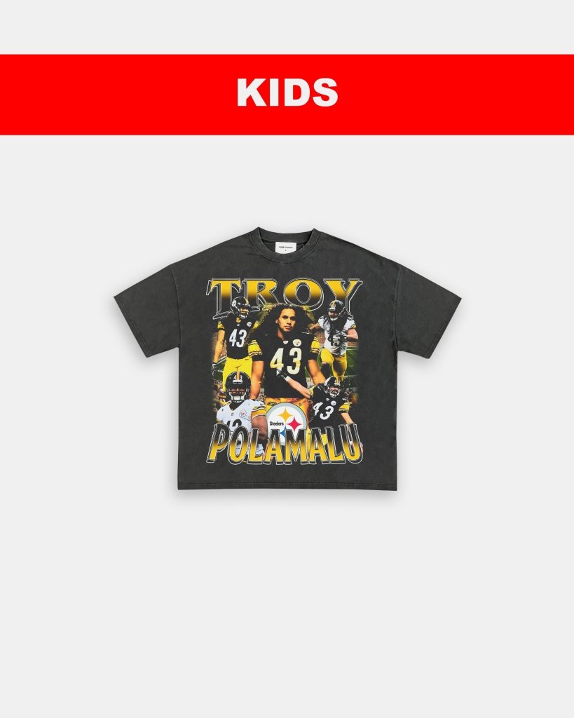 TROY POLAMALU - KIDS TEE Hoodie, Sweatshirt | CoreVibeTees.com (Image 4)
