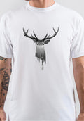 True Deer Half Sleeve White T-Shirt Hoodie, Sweatshirt | CoreVibeTees.com