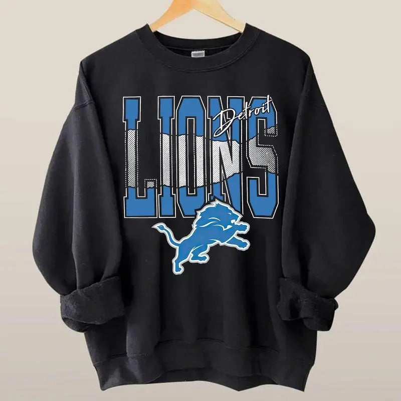 Detroit Football Crewneck Sweatshirt/hoodie/tshirt, Lions Football Shirt, Detroit Sports Sweatshirt, hoodie trend, sweatshirt top