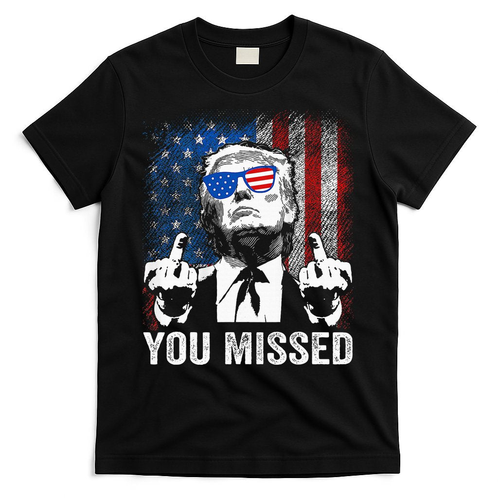 Trump You Missed Funny Trump Pro 2024 T-Shirt Hoodie, Sweatshirt | CoreVibeTees.com