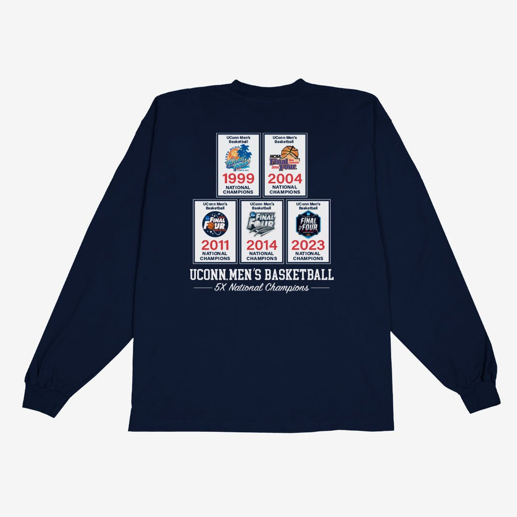 UConn Men's Banners L/S Tee Hoodie, Sweatshirt | CoreVibeTees.com (Image 2)