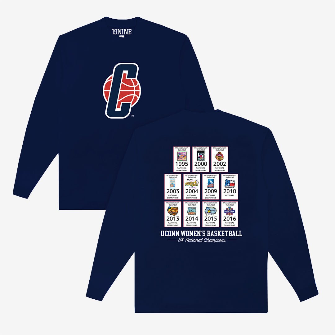 UConn Women's Banners L/S Tee Hoodie, Sweatshirt | CoreVibeTees.com (Image 1)