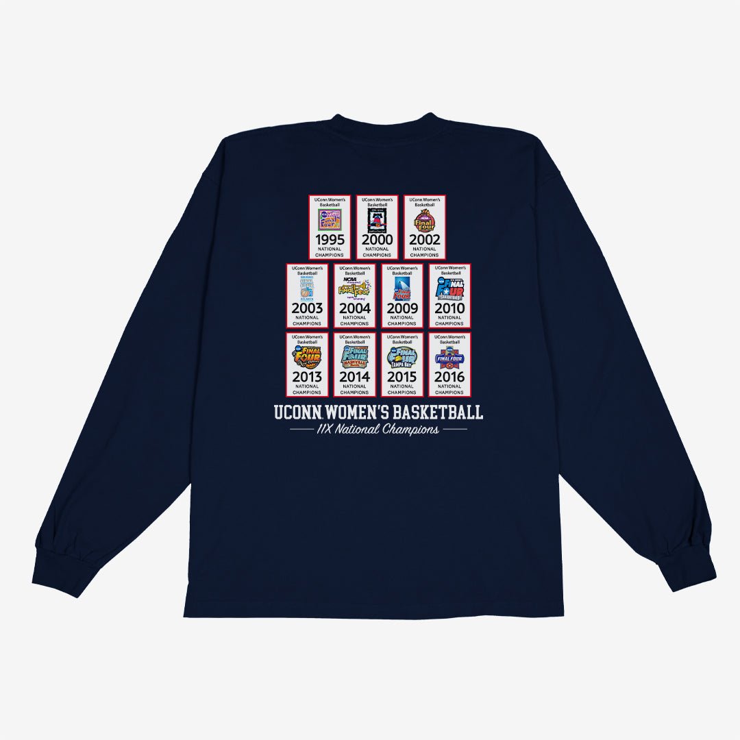 UConn Women's Banners L/S Tee Hoodie, Sweatshirt | CoreVibeTees.com (Image 2)