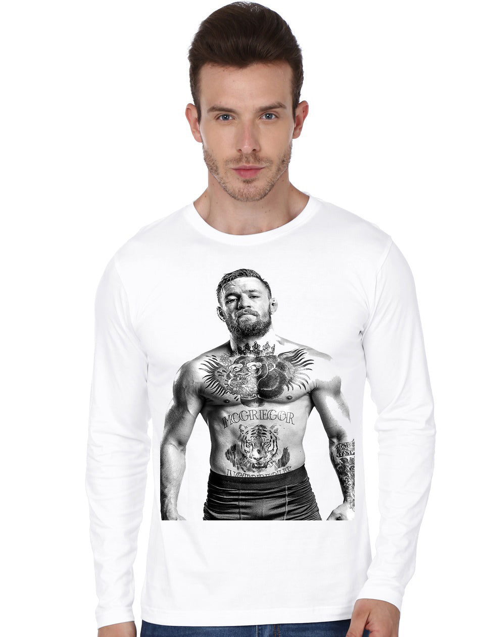 Ufc White Full Sleeve T-Shirt Hoodie, Sweatshirt | CoreVibeTees.com