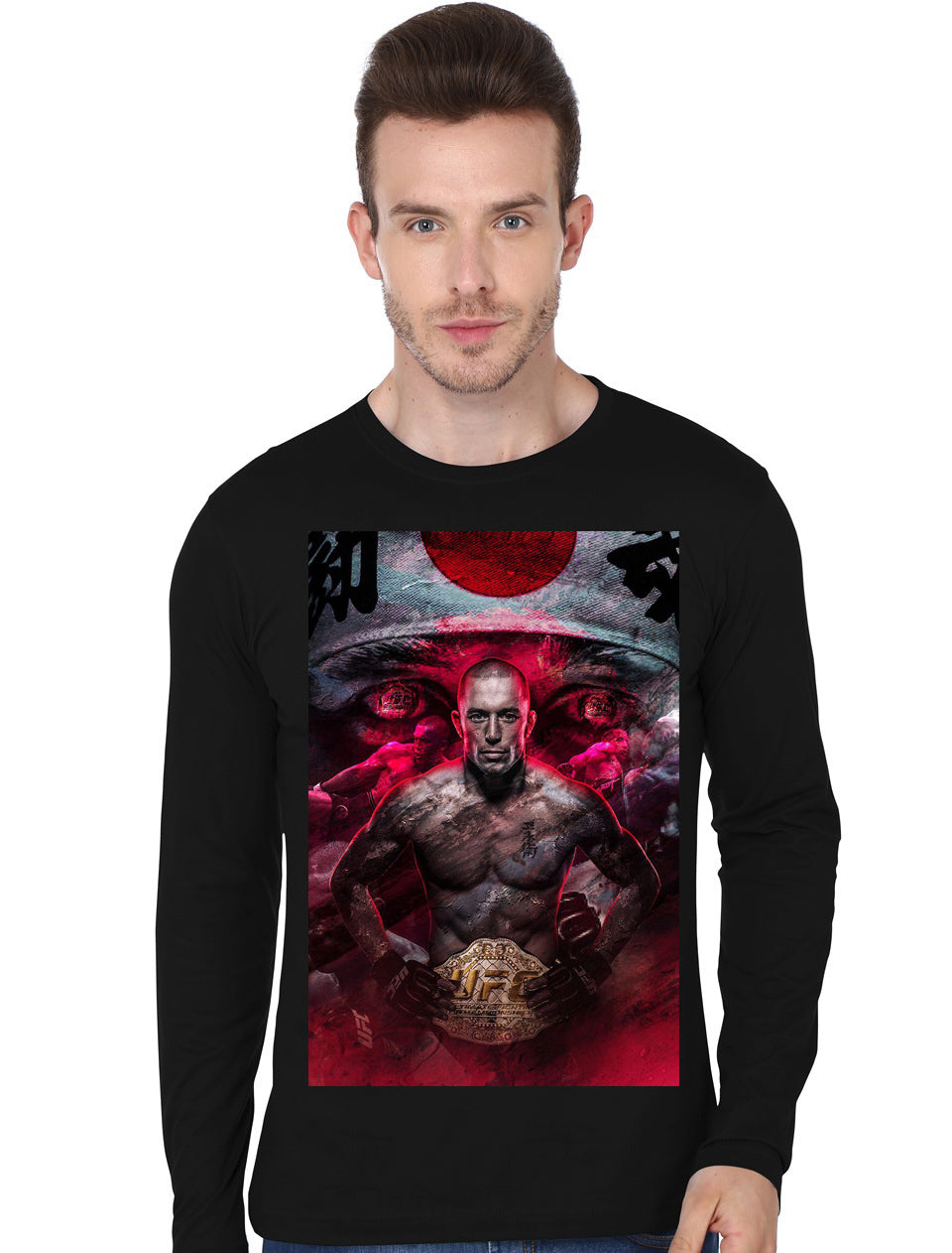 Ufc Black Full Sleeve T-Shirt Hoodie, Sweatshirt | CoreVibeTees.com