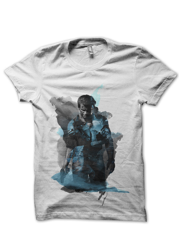 Uncharted 4 White Tee Hoodie, Sweatshirt | CoreVibeTees.com