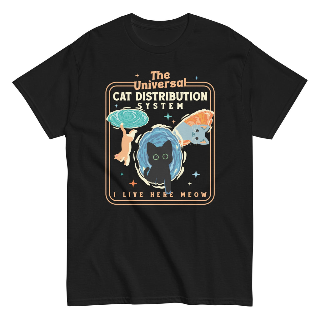 The Universal Cat Distribution System Men's Classic Tee Hoodie, Sweatshirt | CoreVibeTees.com (Image 1)