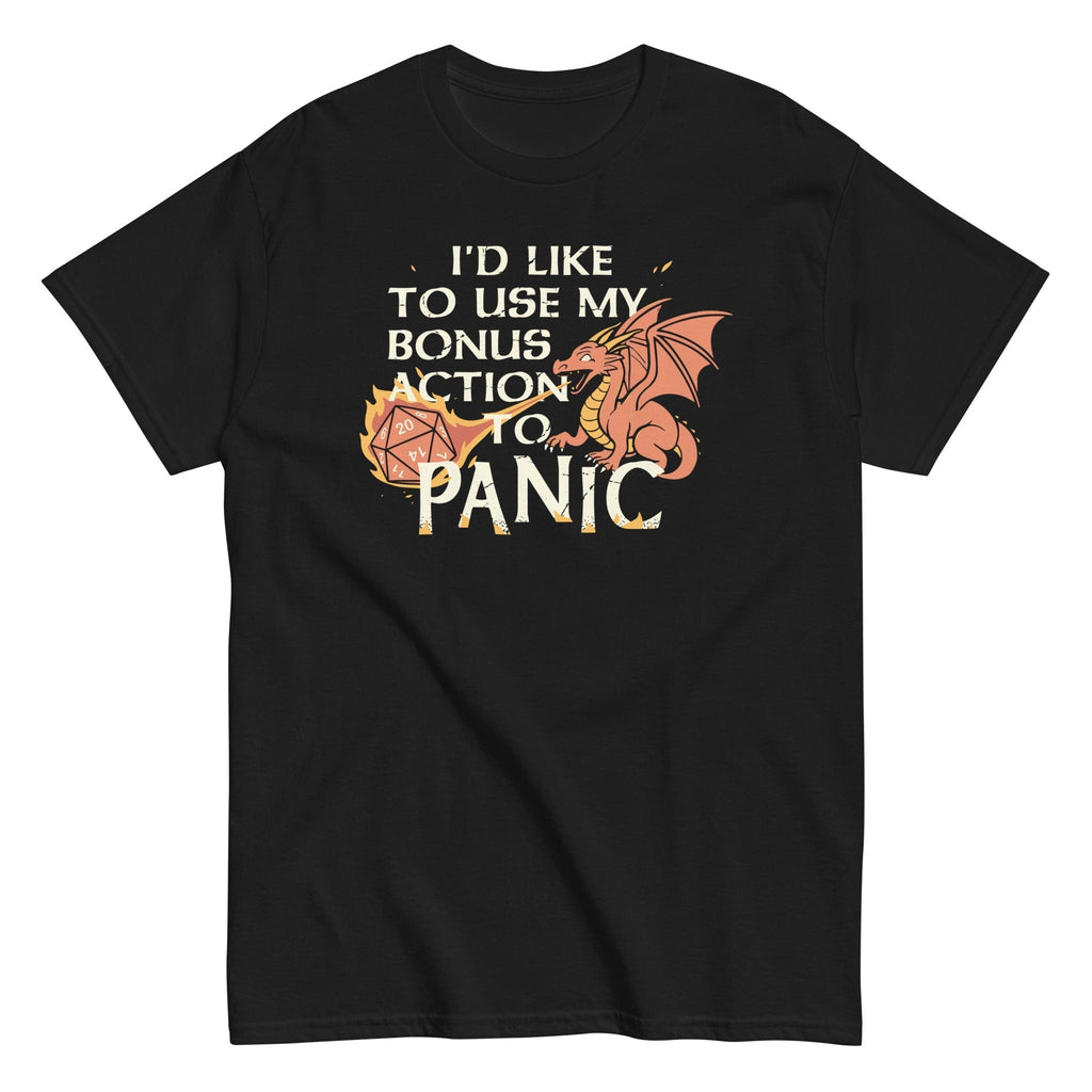 I'd Like To Use My Bonus Action To Panic Men's Classic Tee Hoodie, Sweatshirt | CoreVibeTees.com (Image 3)