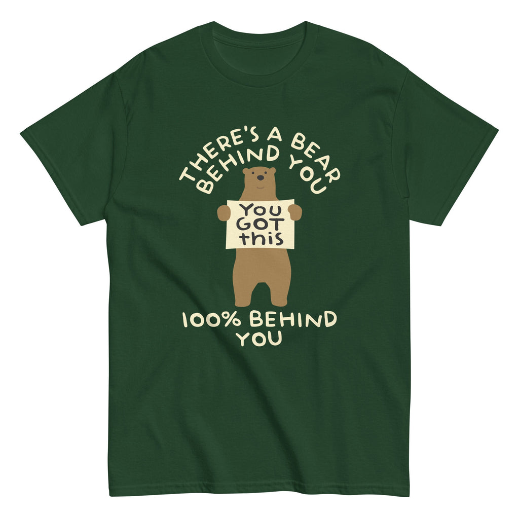 There's A Bear Behind You, 100% Behind You Men's Classic Tee Hoodie, Sweatshirt | CoreVibeTees.com (Image 3)
