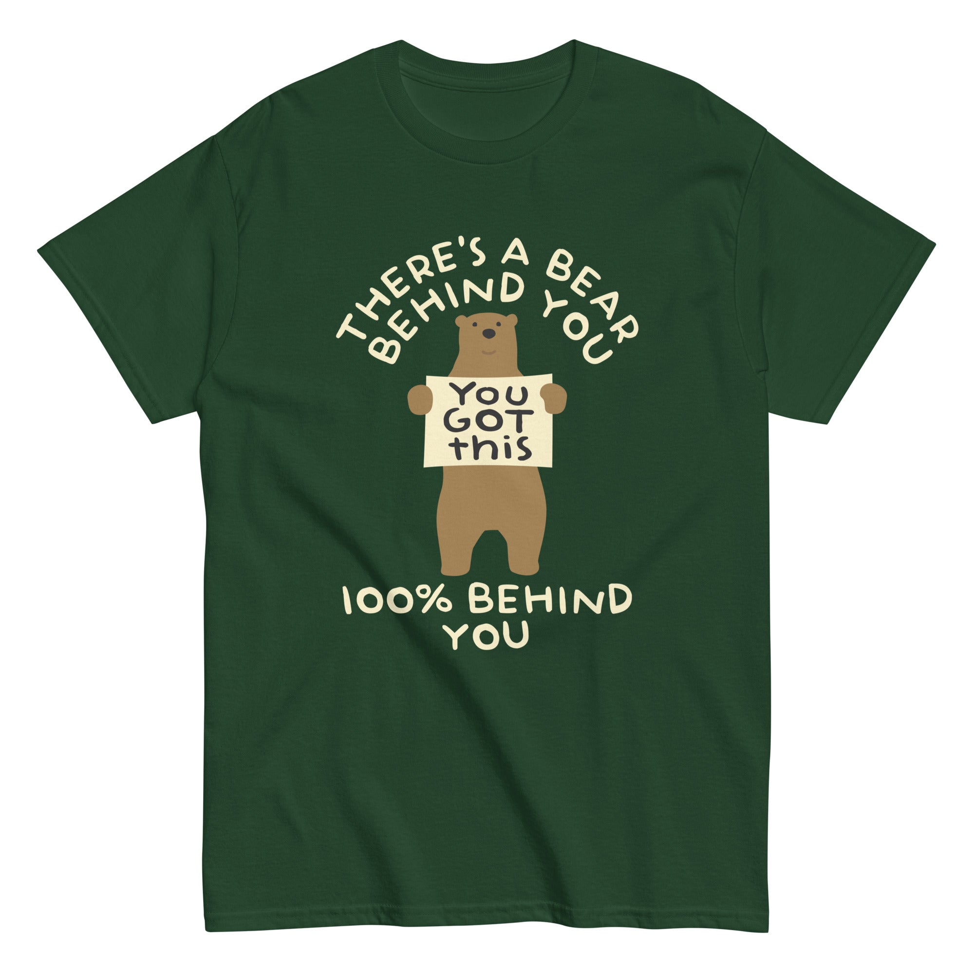 There's A Bear Behind You, 100% Behind You Men's Classic Tee Hoodie, Sweatshirt | CoreVibeTees.com (Image 3)