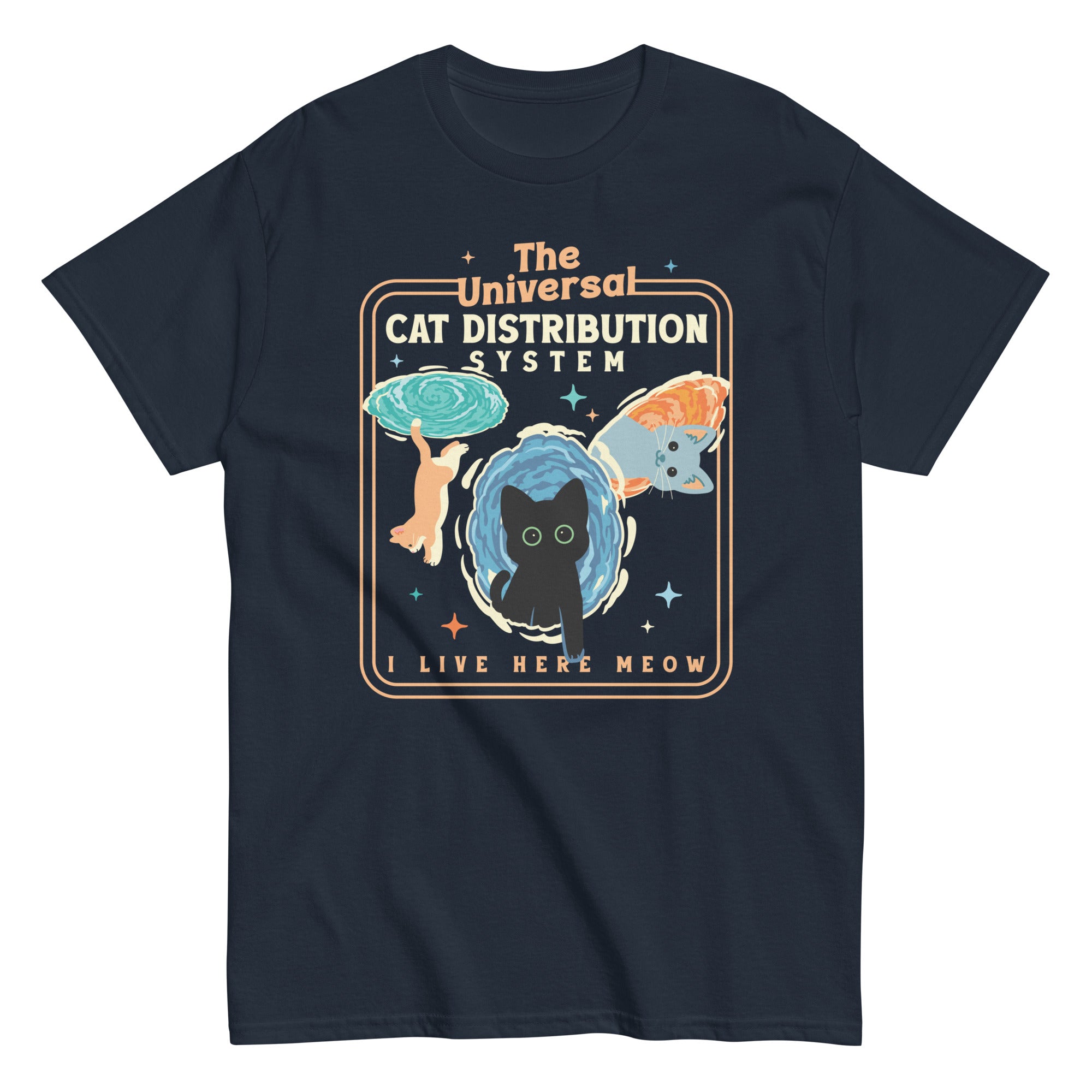 The Universal Cat Distribution System Men's Classic Tee Hoodie, Sweatshirt | CoreVibeTees.com (Image 2)