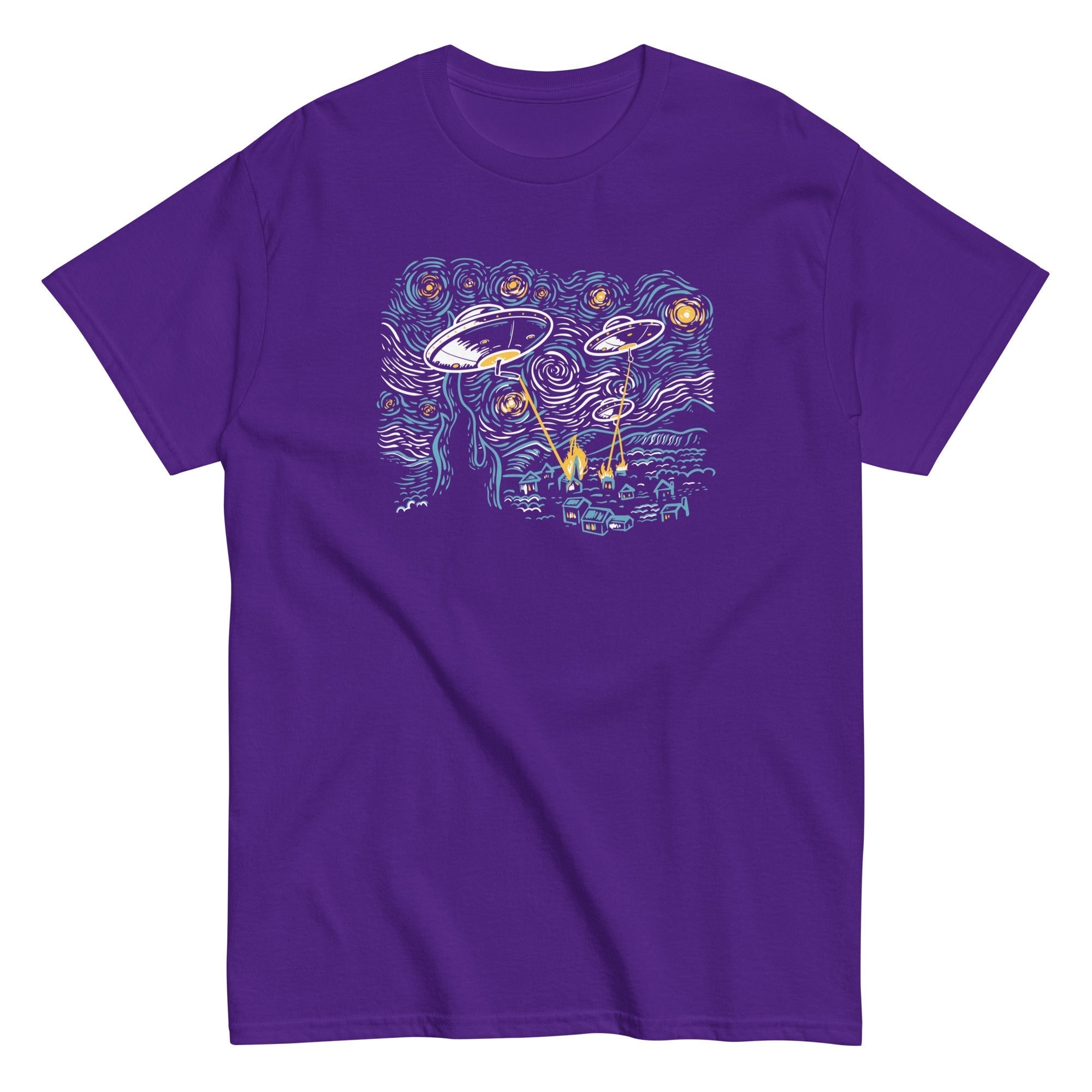 Starry Invasion Men's Classic Tee Hoodie, Sweatshirt | CoreVibeTees.com (Image 3)