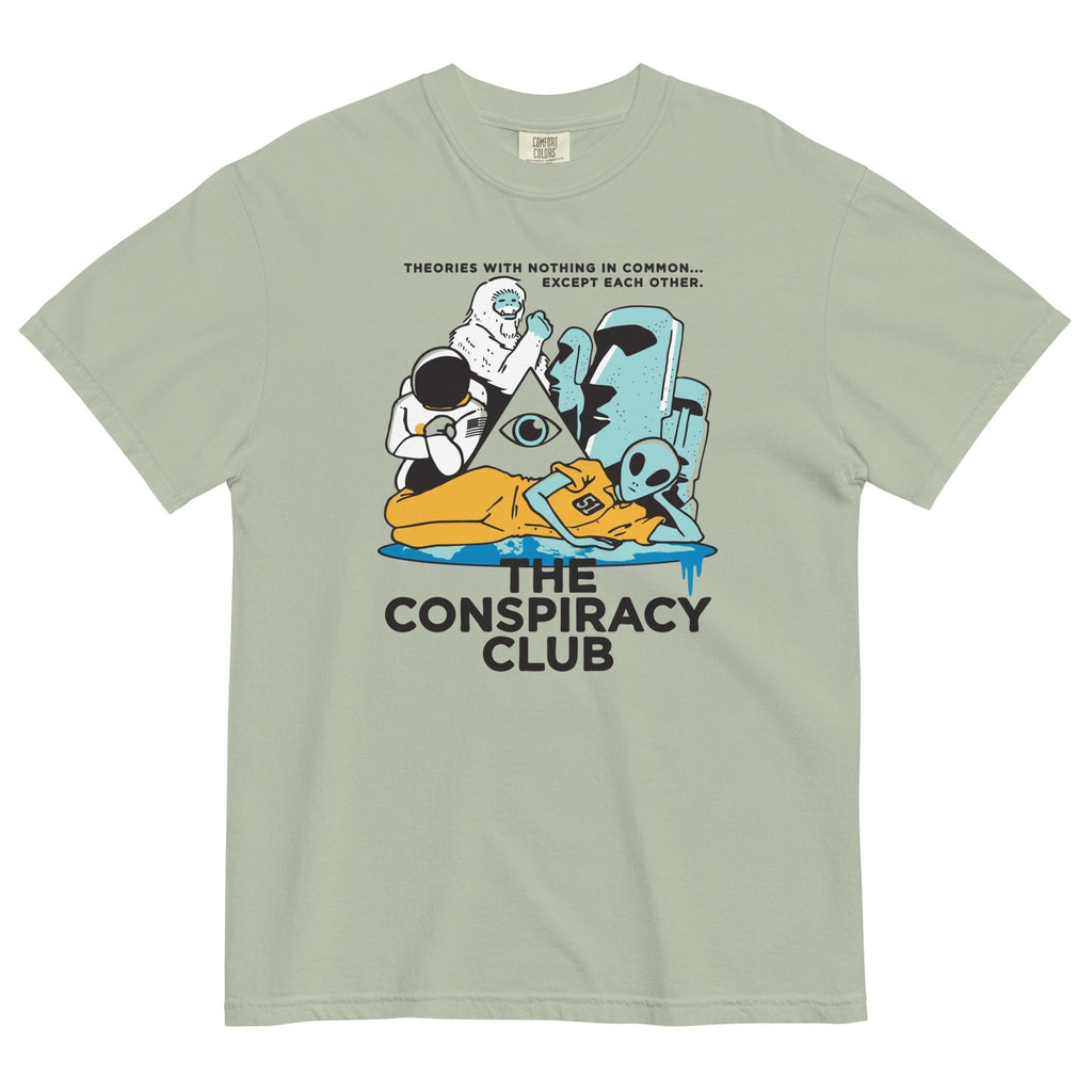 The Conspiracy Club Men's Relaxed Fit Tee Hoodie, Sweatshirt | CoreVibeTees.com (Image 3)