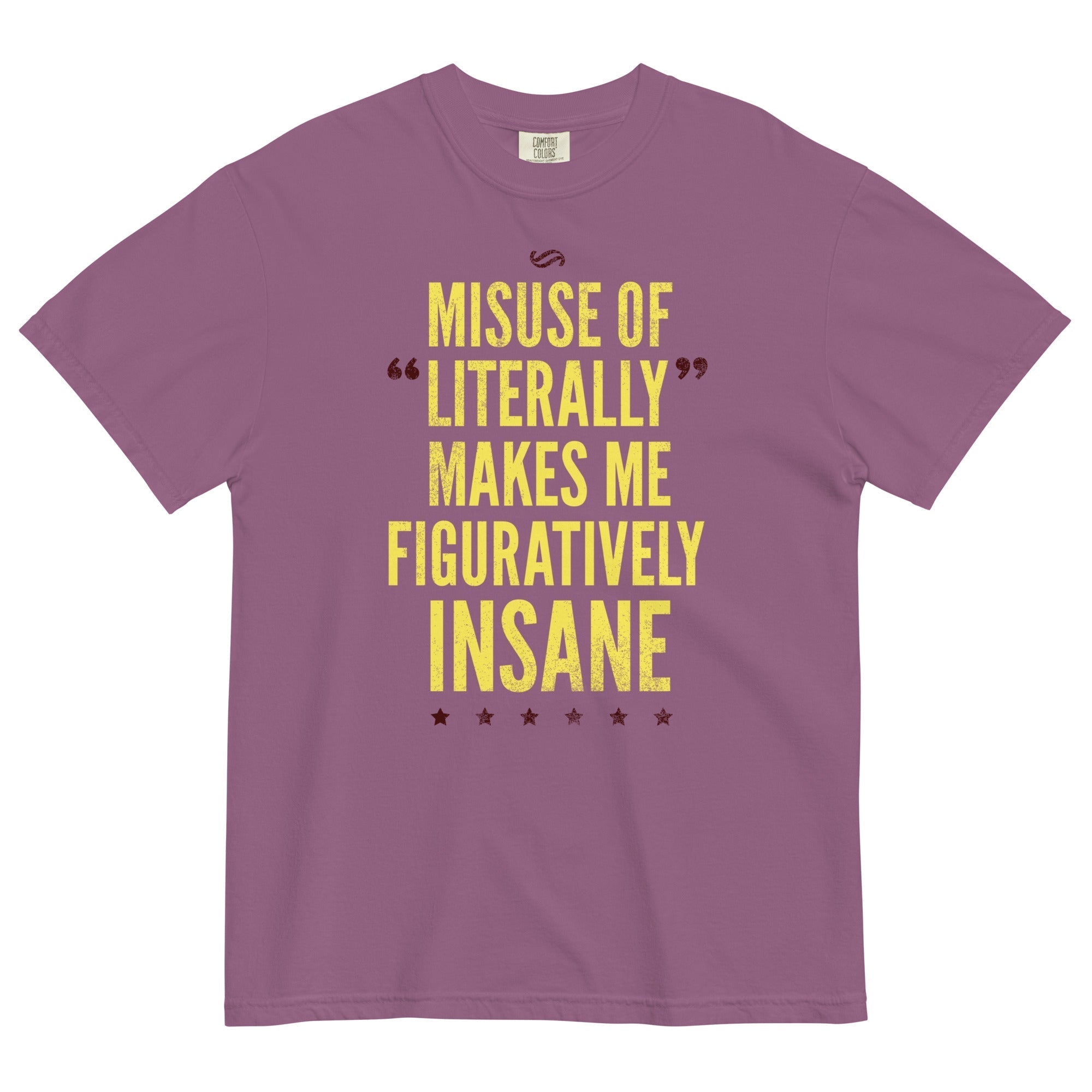 Misuse of Literally Makes Me Figuratively Insane Men's Relaxed Fit Tee Hoodie, Sweatshirt | CoreVibeTees.com (Image 4)