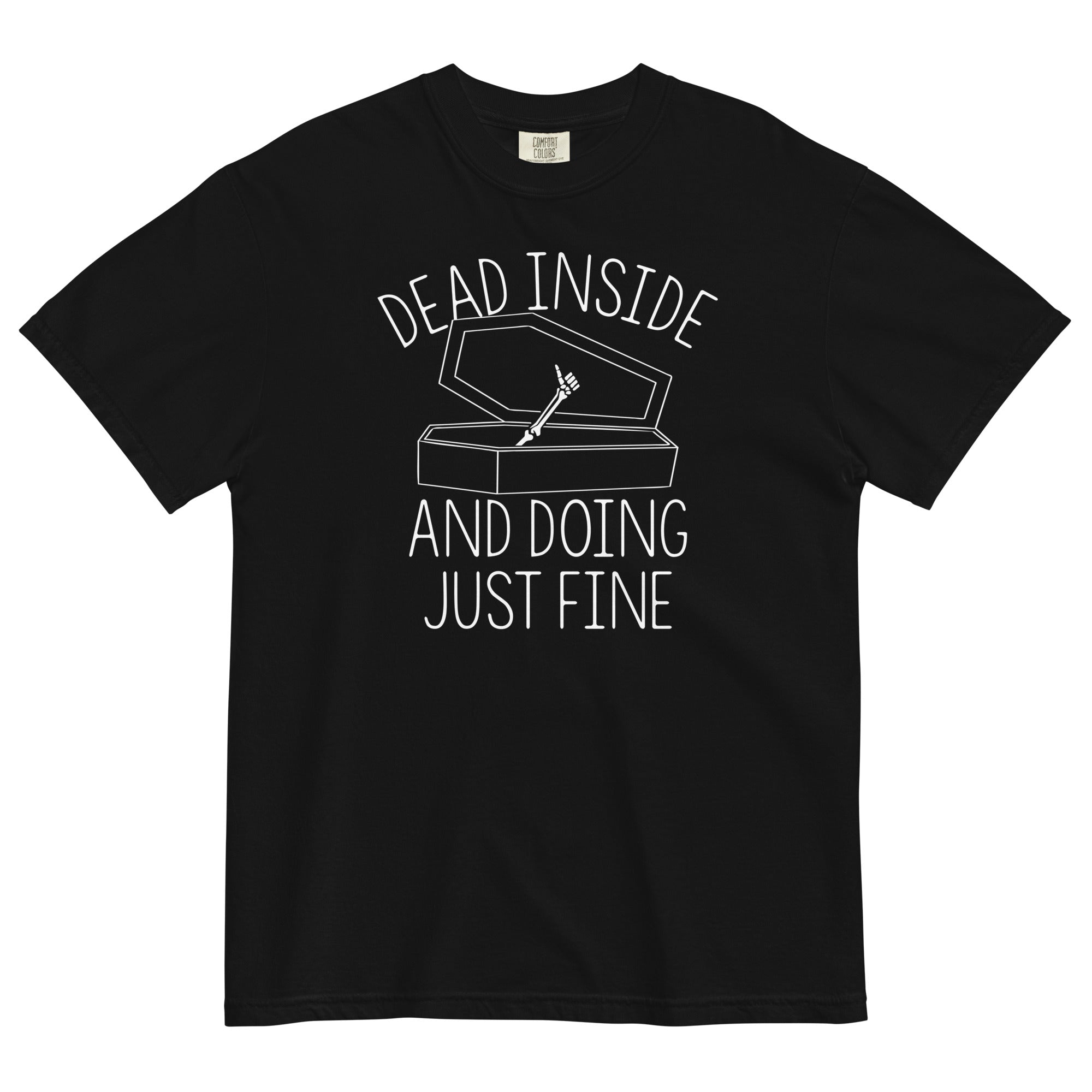 Dead Inside And Doing Fine Men's Relaxed Fit Tee Hoodie, Sweatshirt | CoreVibeTees.com (Image 1)