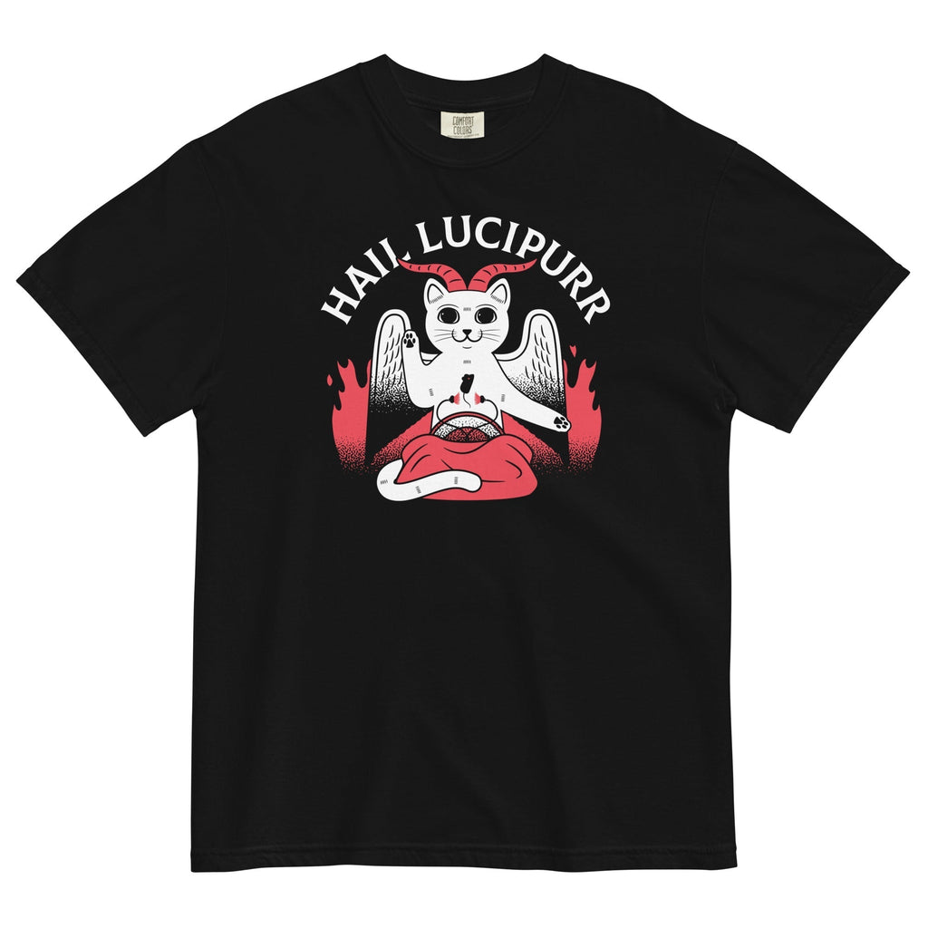 Hail Lucipurr Men's Relaxed Fit Tee Hoodie, Sweatshirt | CoreVibeTees.com (Image 1)