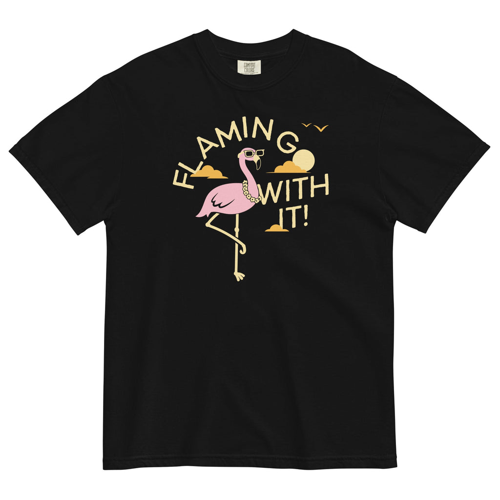 Flamingo With It Men's Relaxed Fit Tee Hoodie, Sweatshirt | CoreVibeTees.com (Image 2)