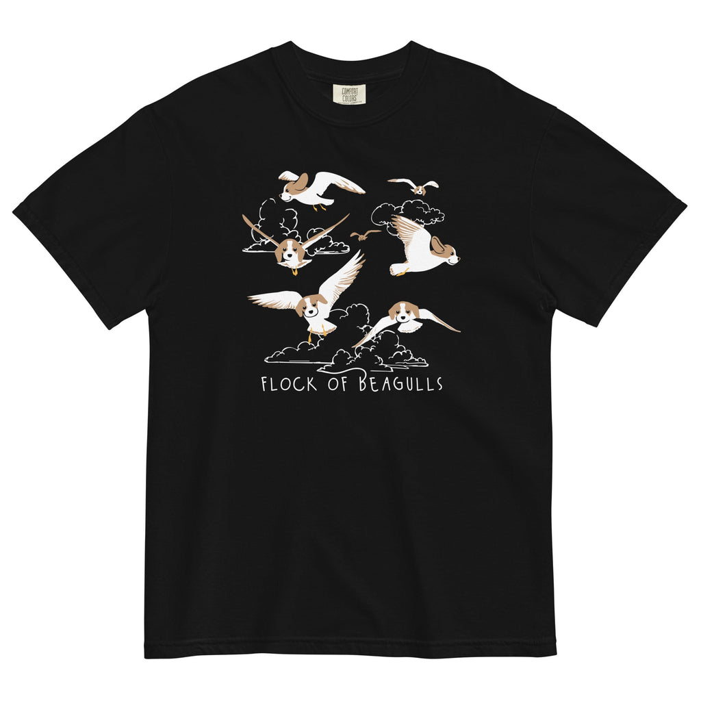 Flock Of Beagulls Men's Relaxed Fit Tee Hoodie, Sweatshirt | CoreVibeTees.com (Image 1)