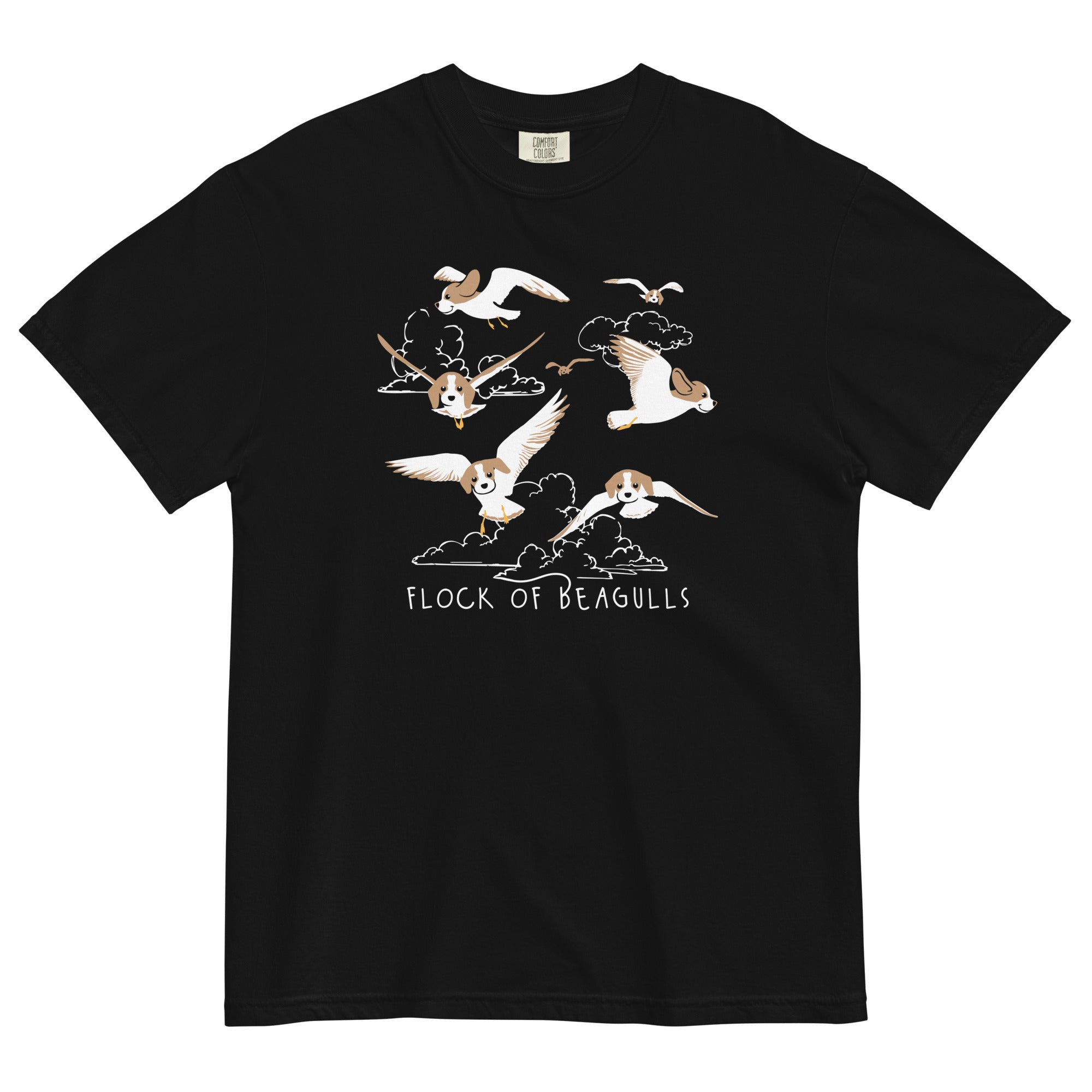 Flock Of Beagulls Men's Relaxed Fit Tee Hoodie, Sweatshirt | CoreVibeTees.com (Image 1)