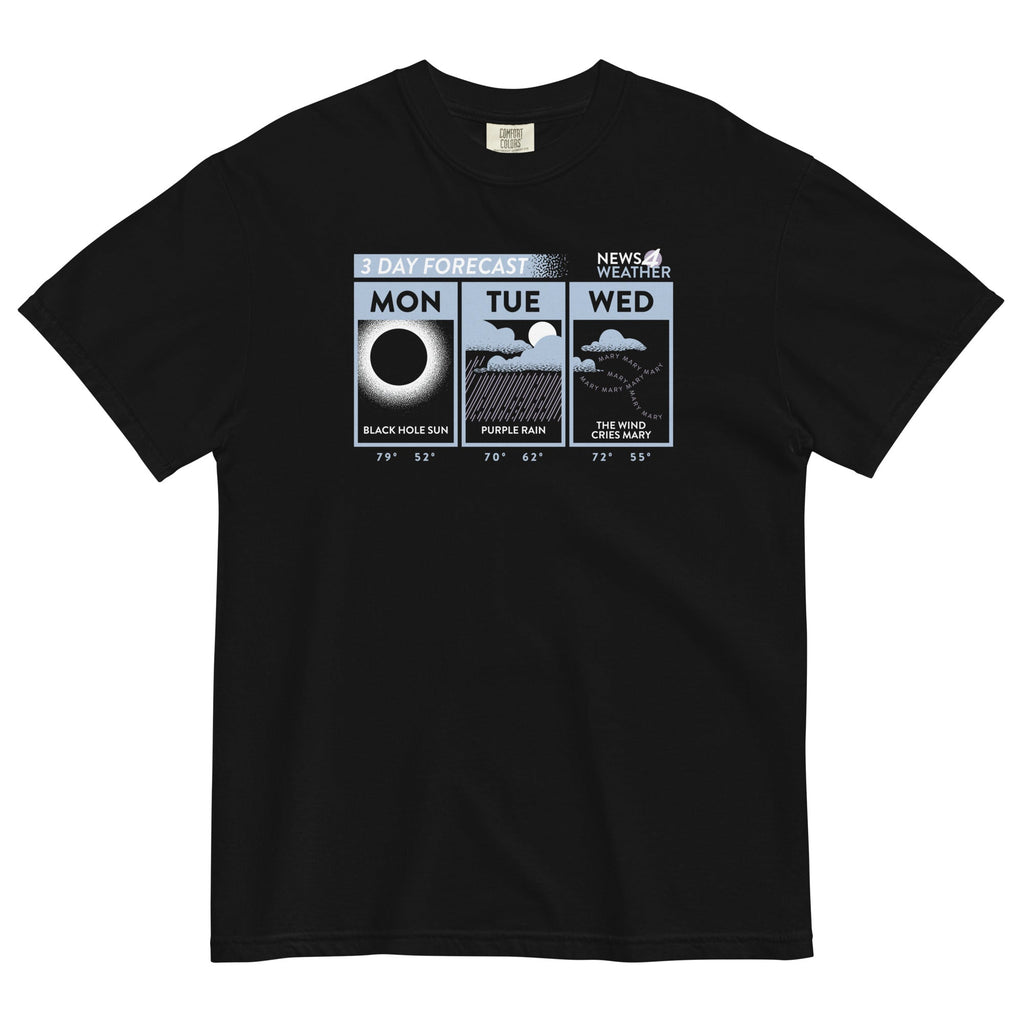 3 Day Forecast Men's Relaxed Fit Tee Hoodie, Sweatshirt | CoreVibeTees.com (Image 1)