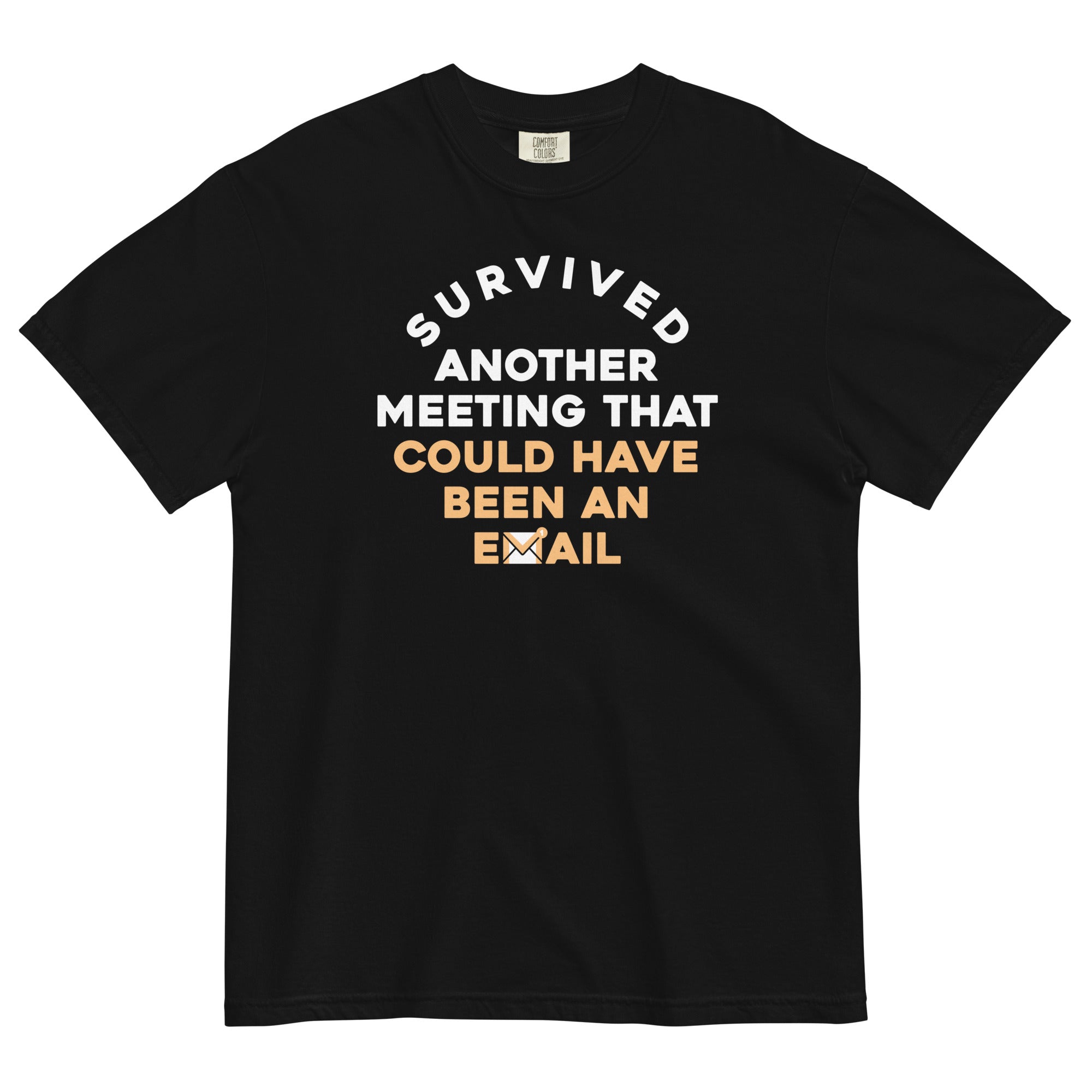 Survived Another Meeting Men's Relaxed Fit Tee Hoodie, Sweatshirt | CoreVibeTees.com (Image 1)