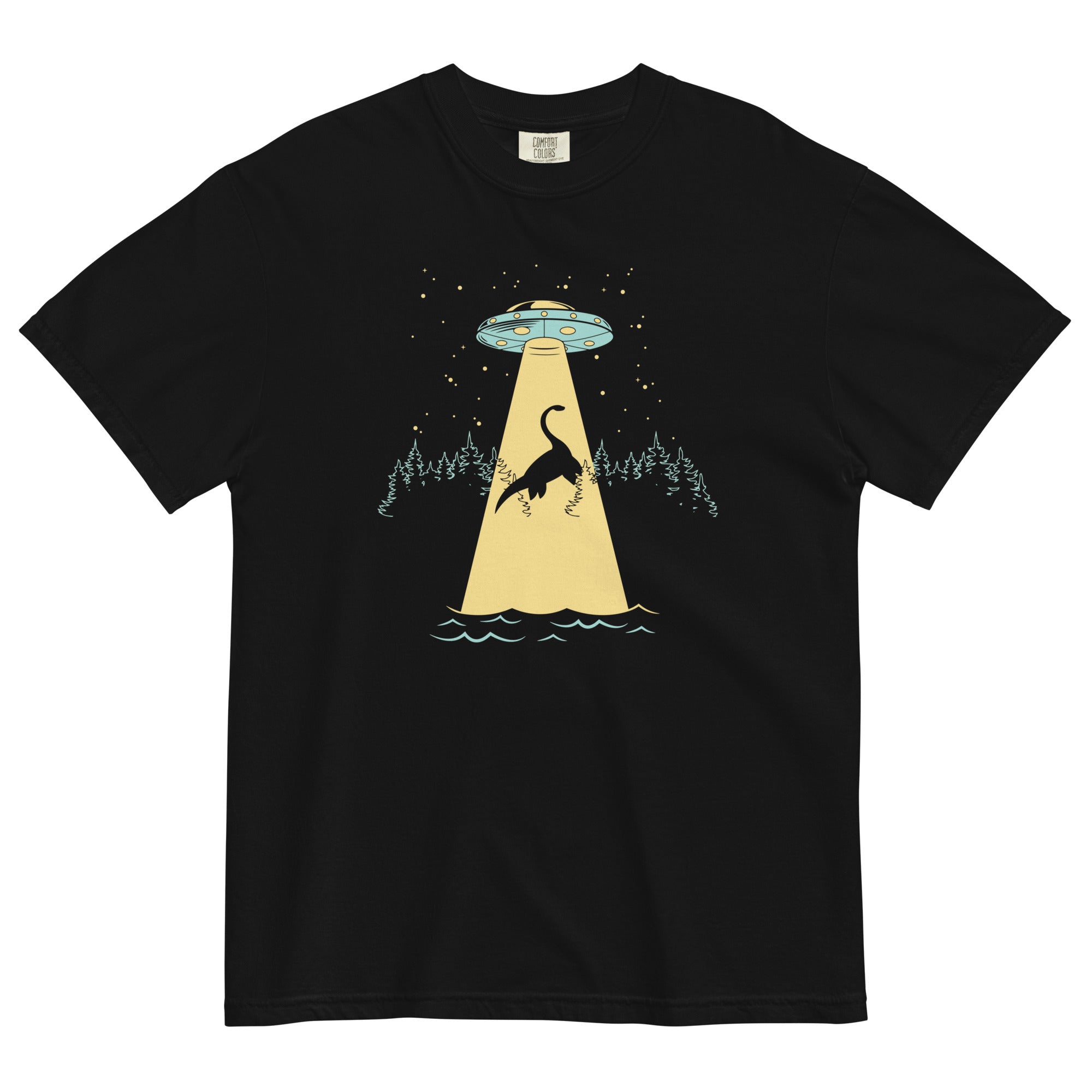 Nessie Abduction Men's Relaxed Fit Tee Hoodie, Sweatshirt | CoreVibeTees.com (Image 1)