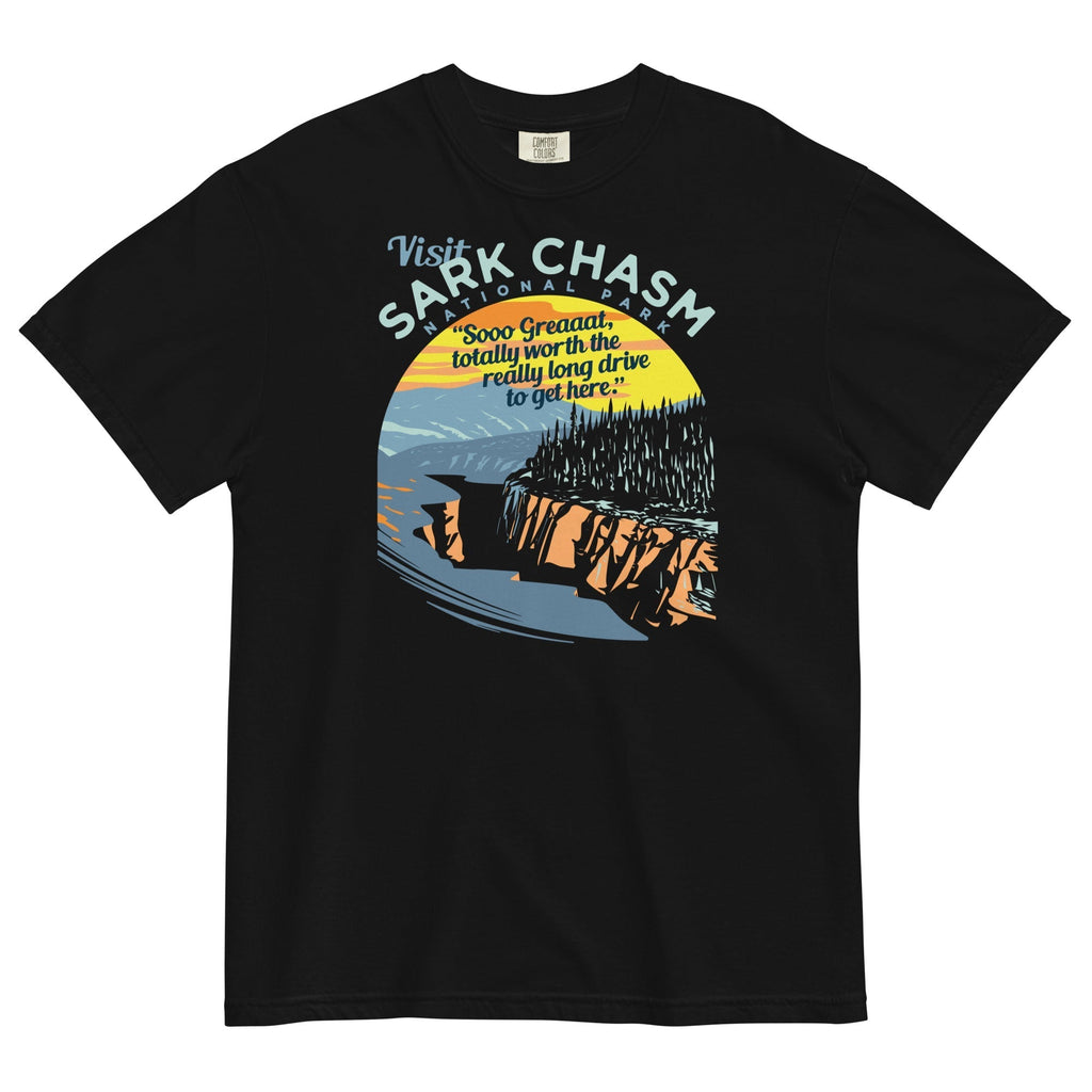Visit Sark Chasm Men's Relaxed Fit Tee Hoodie, Sweatshirt | CoreVibeTees.com (Image 2)