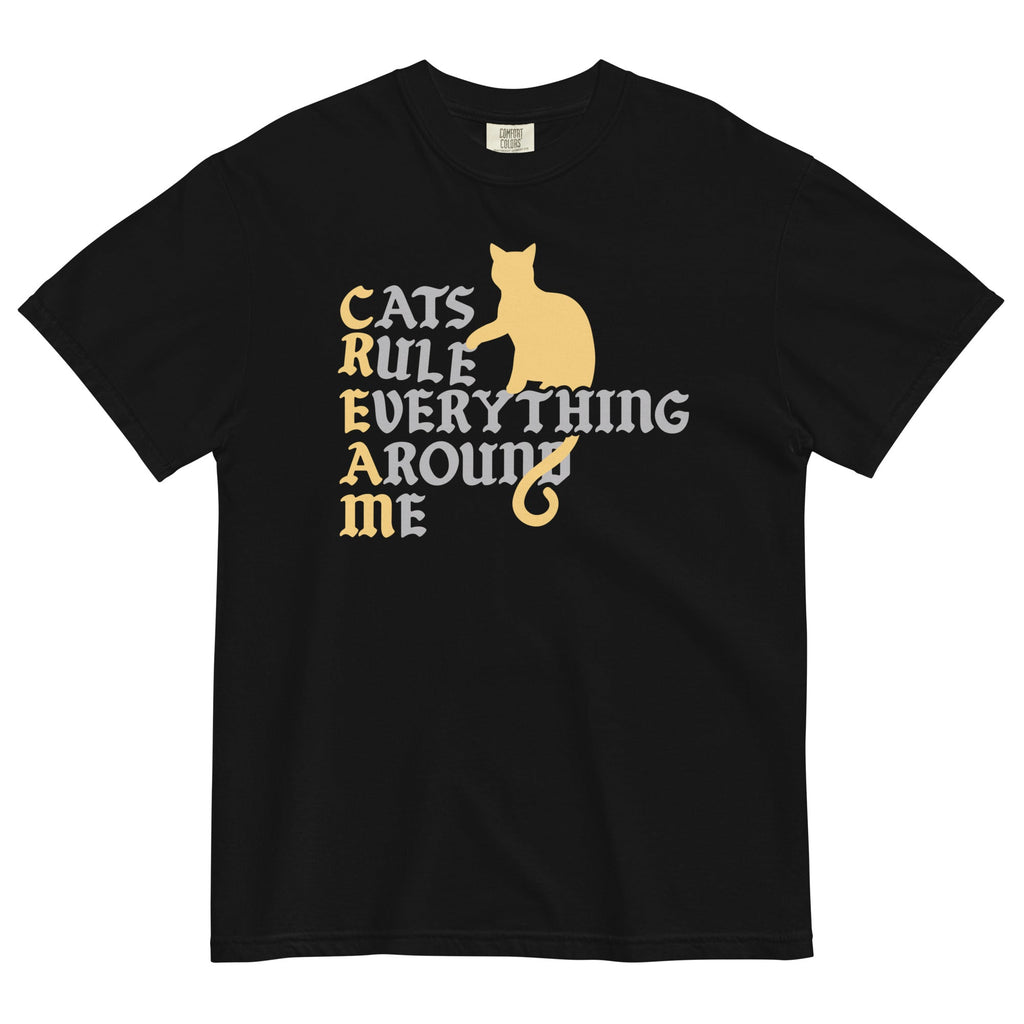 Cats Rule Everything Around Me Men's Relaxed Fit Tee Hoodie, Sweatshirt | CoreVibeTees.com (Image 1)