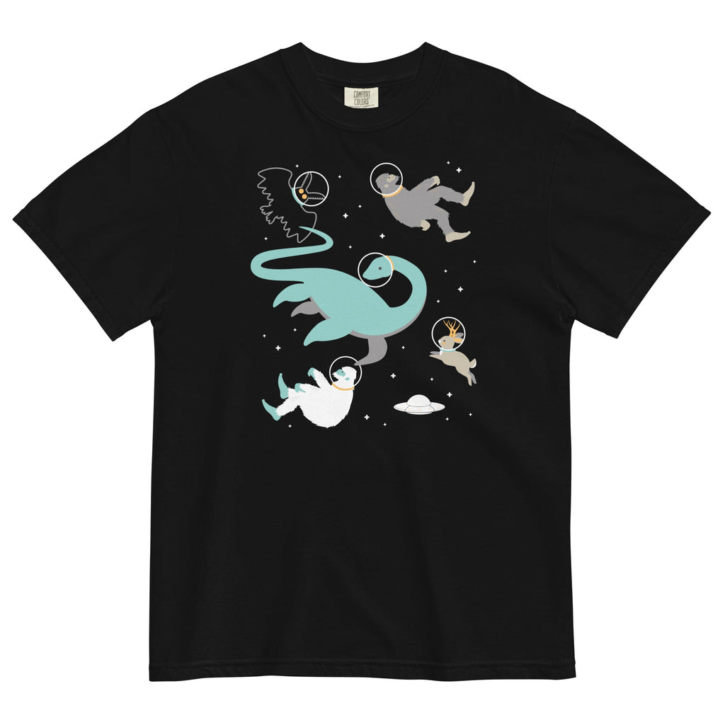 Cryptids In Space Men's Relaxed Fit Tee Hoodie, Sweatshirt | CoreVibeTees.com (Image 1)