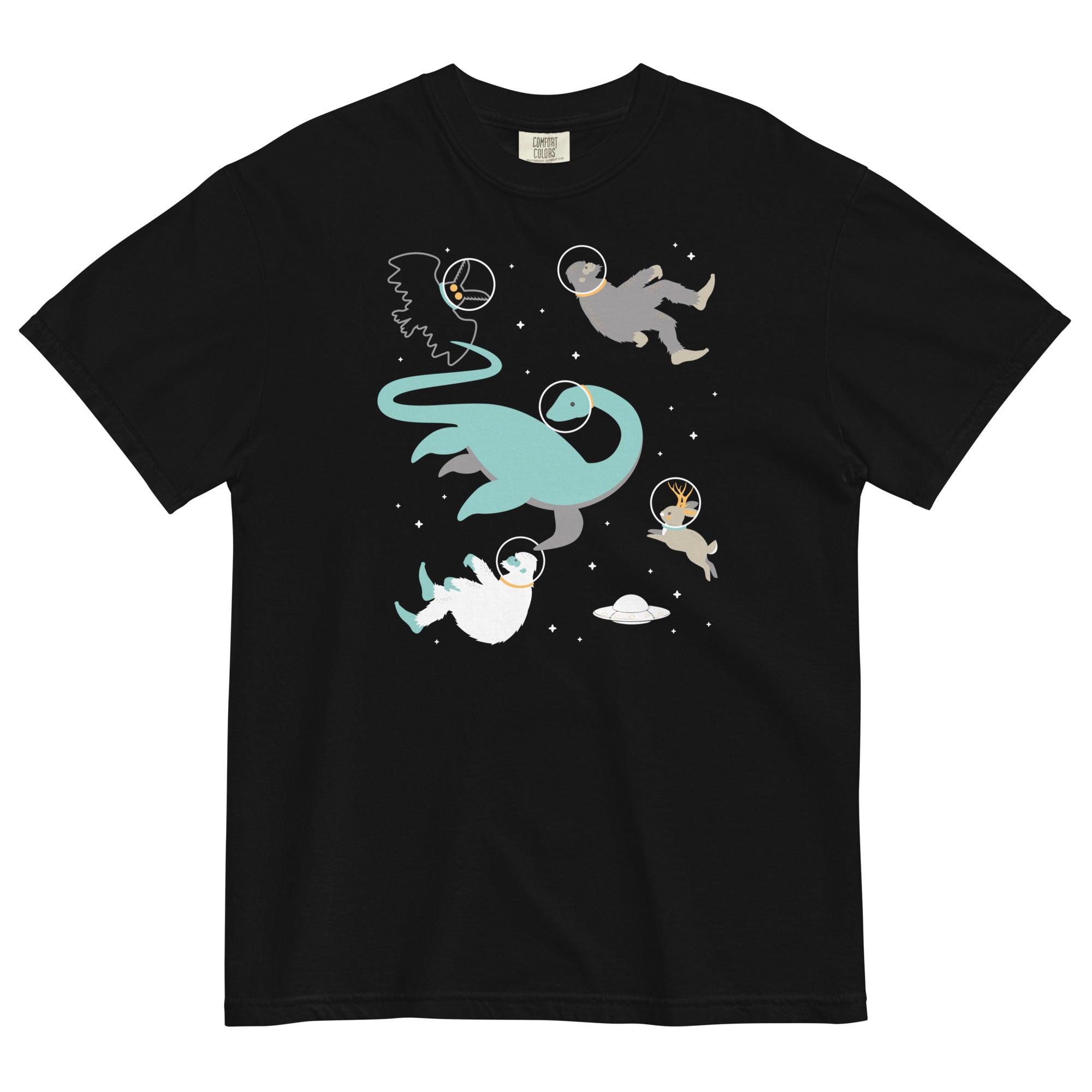 Cryptids In Space Men's Relaxed Fit Tee Hoodie, Sweatshirt | CoreVibeTees.com (Image 1)
