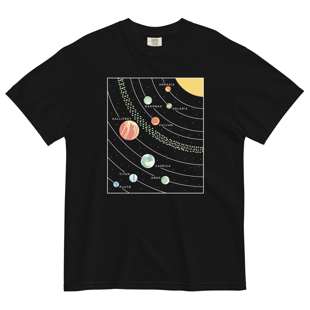 9 Planets Men's Relaxed Fit Tee Hoodie, Sweatshirt | CoreVibeTees.com (Image 1)