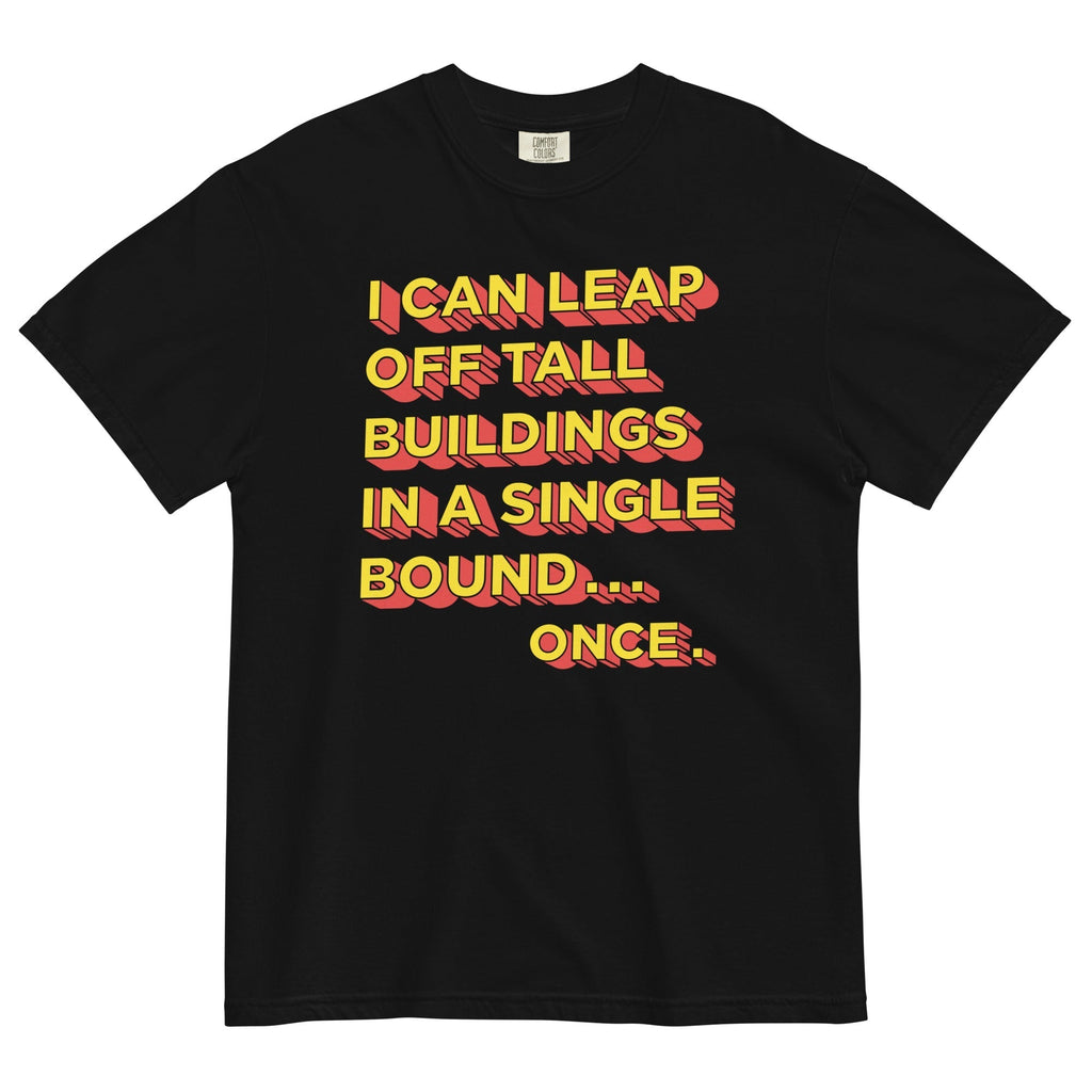 Tall Buildings In A Single Bound Men's Relaxed Fit Tee Hoodie, Sweatshirt | CoreVibeTees.com (Image 2)