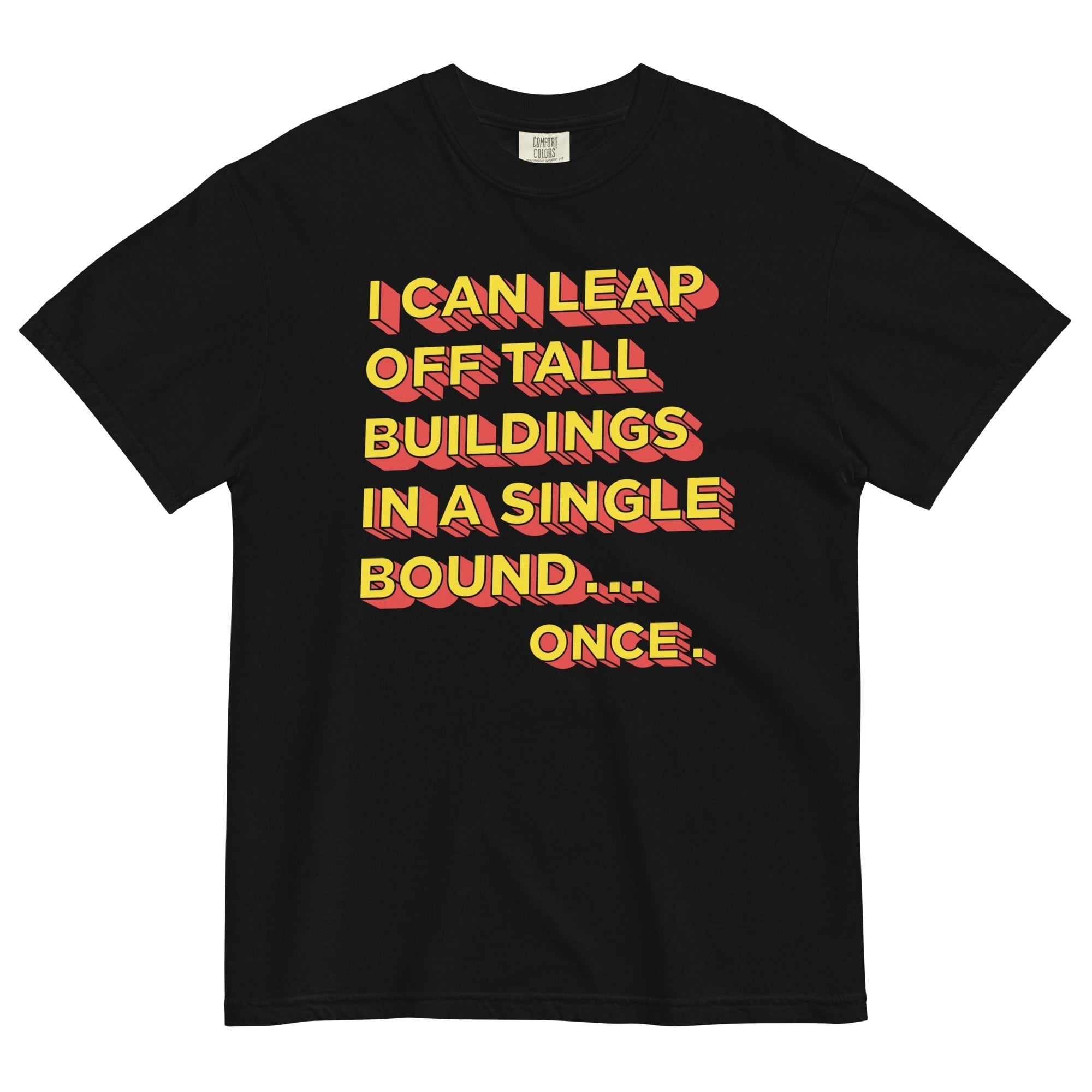 Tall Buildings In A Single Bound Men's Relaxed Fit Tee Hoodie, Sweatshirt | CoreVibeTees.com (Image 2)