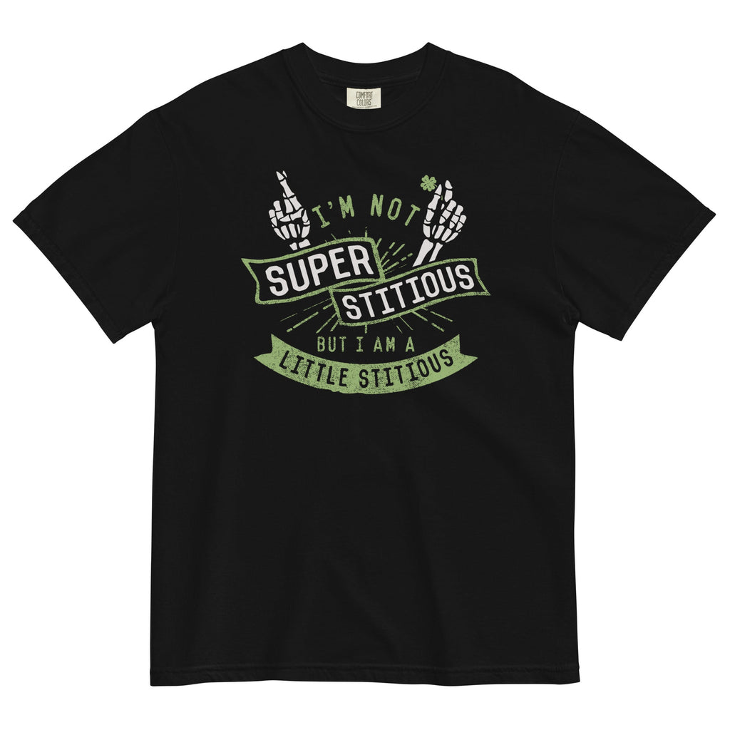 I'm Not Superstitious, But I Am A Little Stitious Men's Relaxed Fit Tee Hoodie, Sweatshirt | CoreVibeTees.com (Image 1)