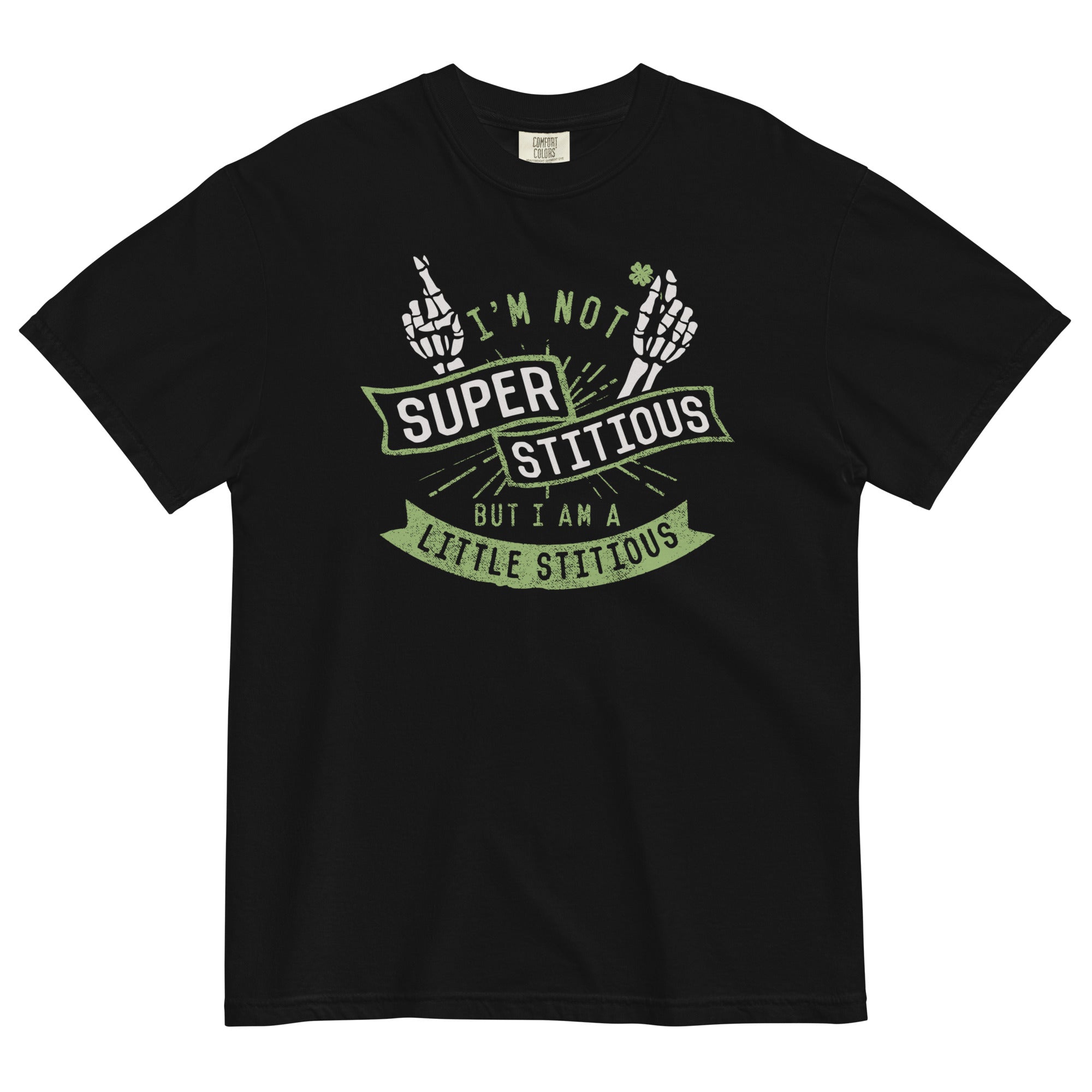 I'm Not Superstitious, But I Am A Little Stitious Men's Relaxed Fit Tee Hoodie, Sweatshirt | CoreVibeTees.com (Image 1)
