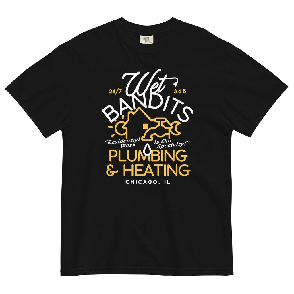 Wet Bandits Plumbing & Heating Men's Relaxed Fit Tee Hoodie, Sweatshirt | CoreVibeTees.com (Image 3)