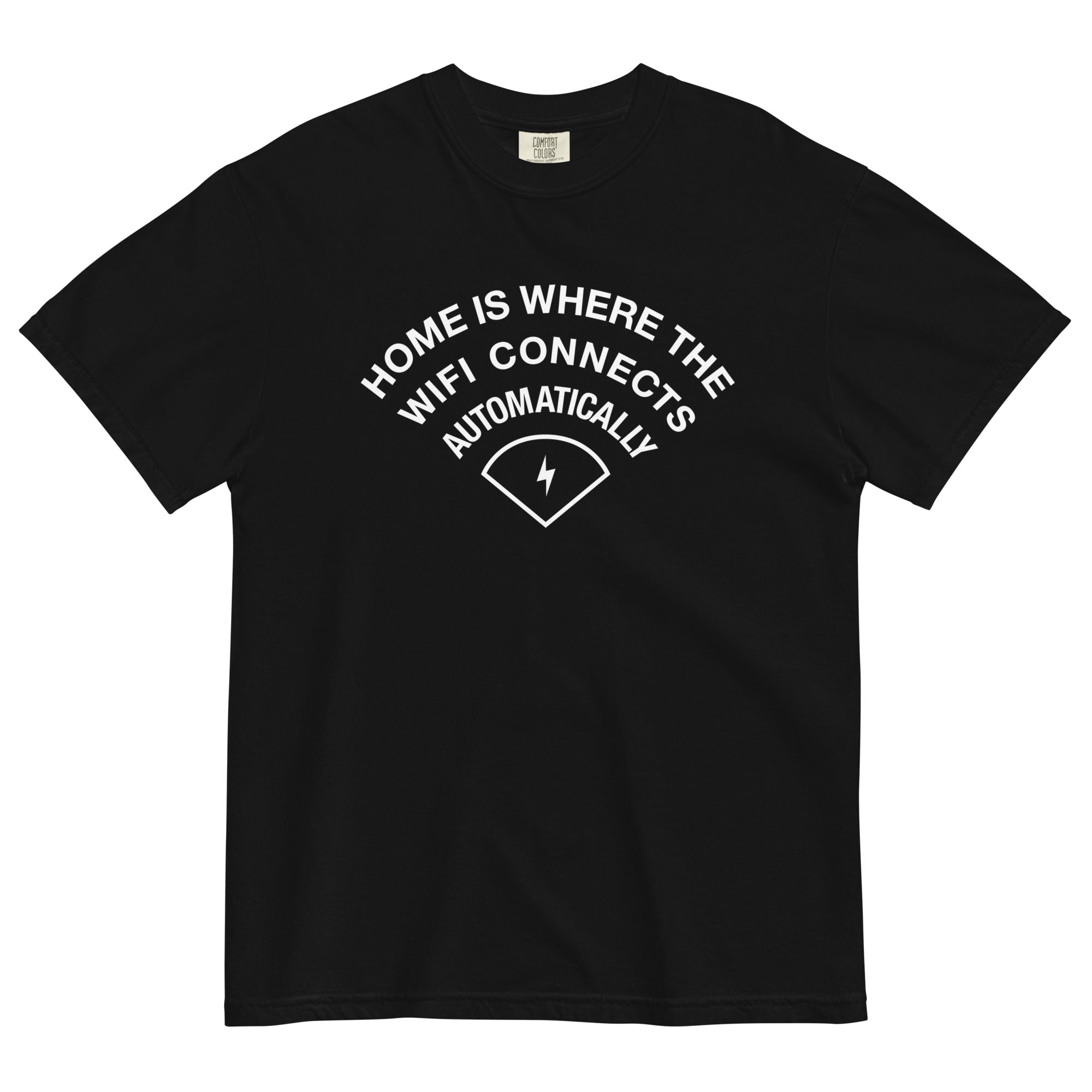 Home Is Where The WiFI Connects Automatically Men's Relaxed Fit Tee Hoodie, Sweatshirt | CoreVibeTees.com (Image 2)