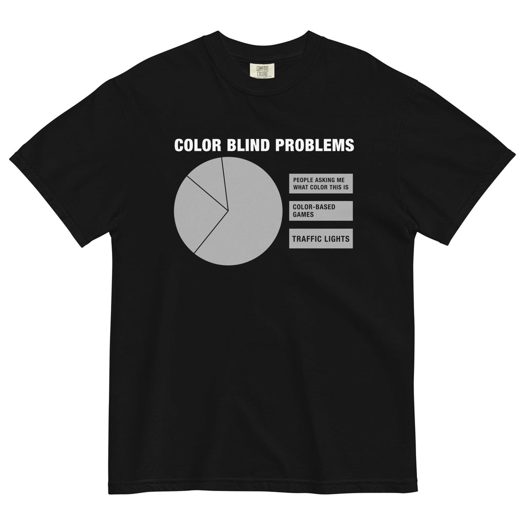 Color Blind Problems Men's Relaxed Fit Tee Hoodie, Sweatshirt | CoreVibeTees.com (Image 2)