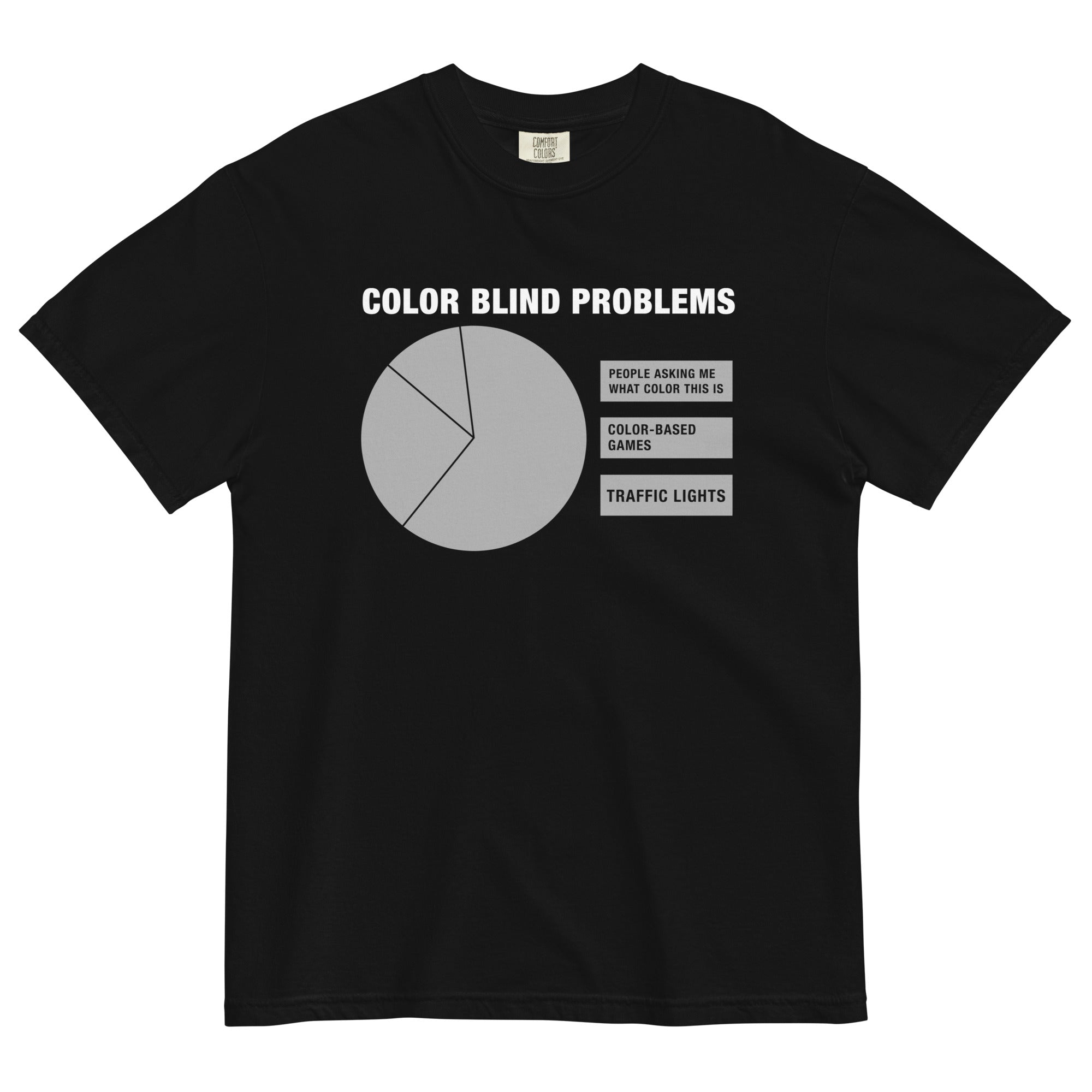 Color Blind Problems Men's Relaxed Fit Tee Hoodie, Sweatshirt | CoreVibeTees.com (Image 2)