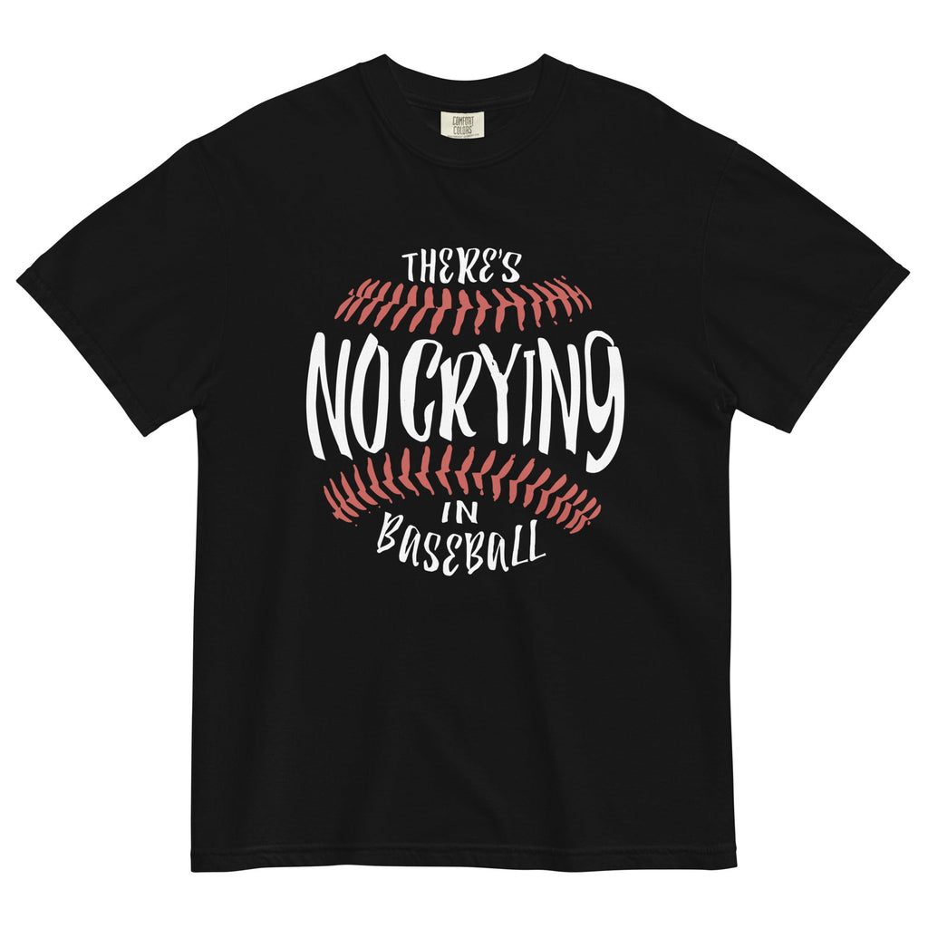 There's No Crying In Baseball Men's Relaxed Fit Tee Hoodie, Sweatshirt | CoreVibeTees.com (Image 2)
