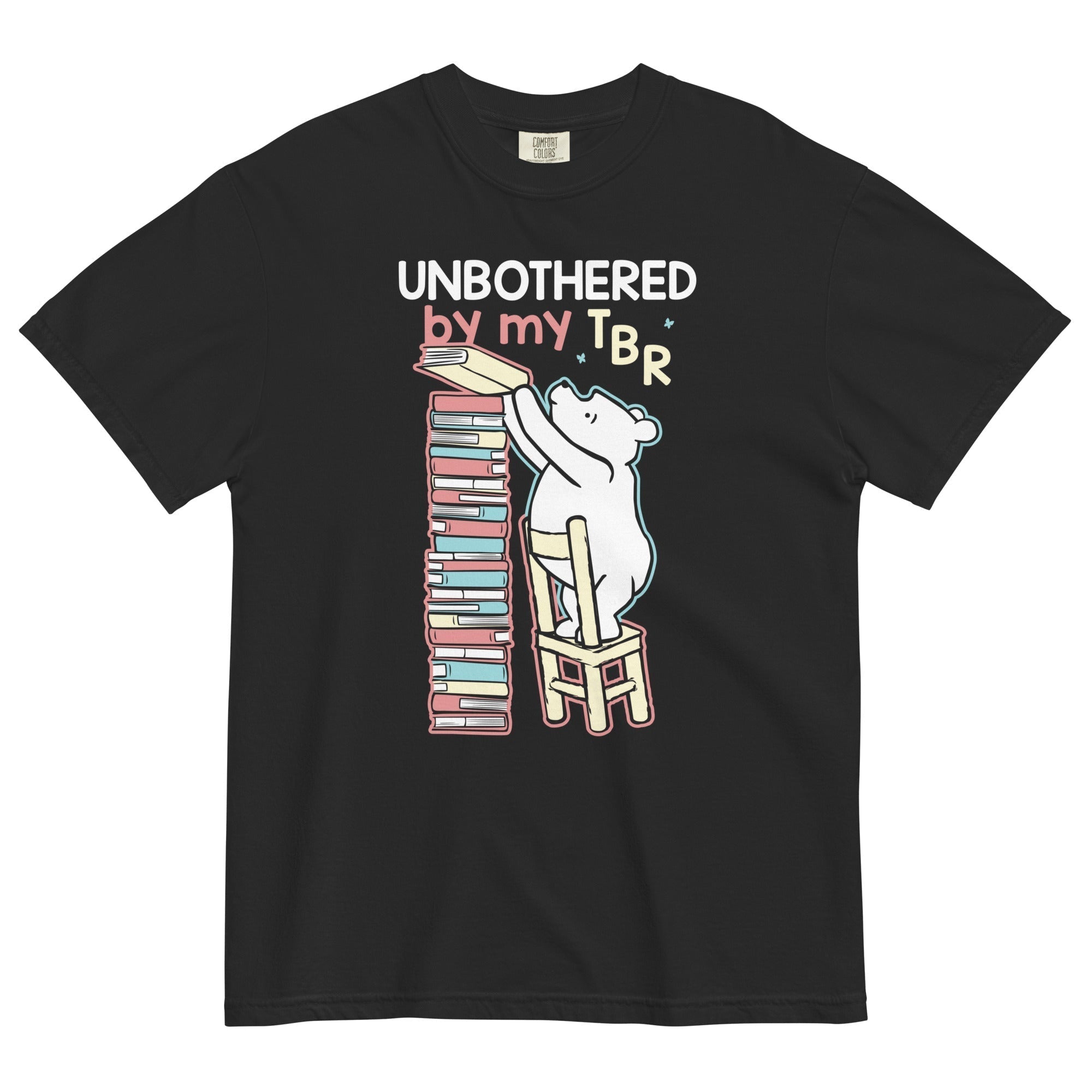 Unbothered By My TBR Men's Relaxed Fit Tee Hoodie, Sweatshirt | CoreVibeTees.com (Image 2)