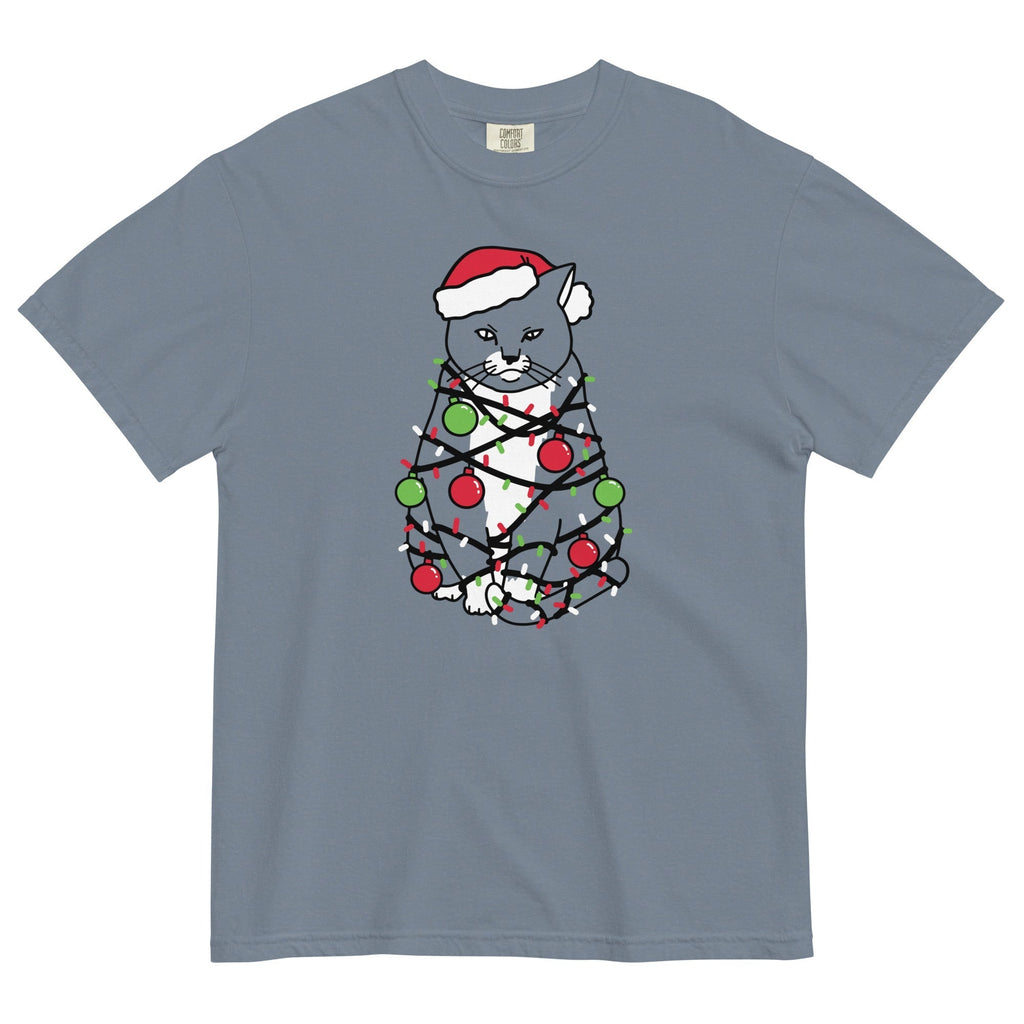 Meowy Christmas Men's Relaxed Fit Tee Hoodie, Sweatshirt | CoreVibeTees.com (Image 2)