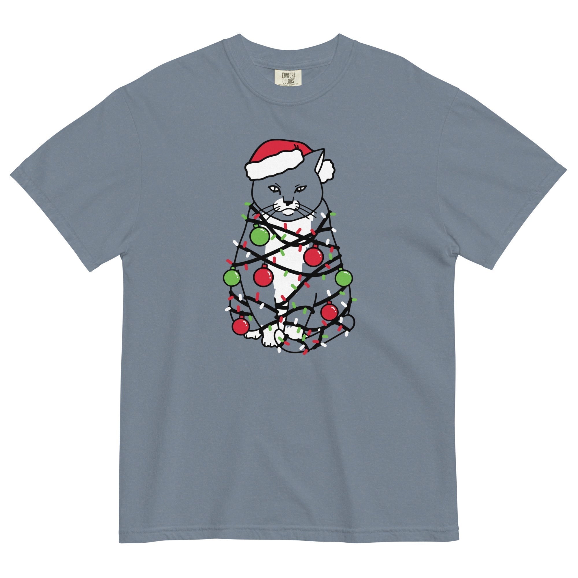 Meowy Christmas Men's Relaxed Fit Tee Hoodie, Sweatshirt | CoreVibeTees.com (Image 2)