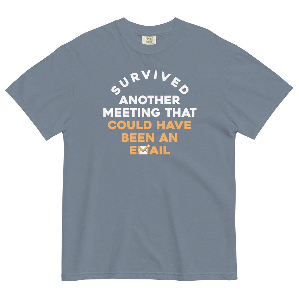 Survived Another Meeting Men's Relaxed Fit Tee Hoodie, Sweatshirt | CoreVibeTees.com (Image 4)