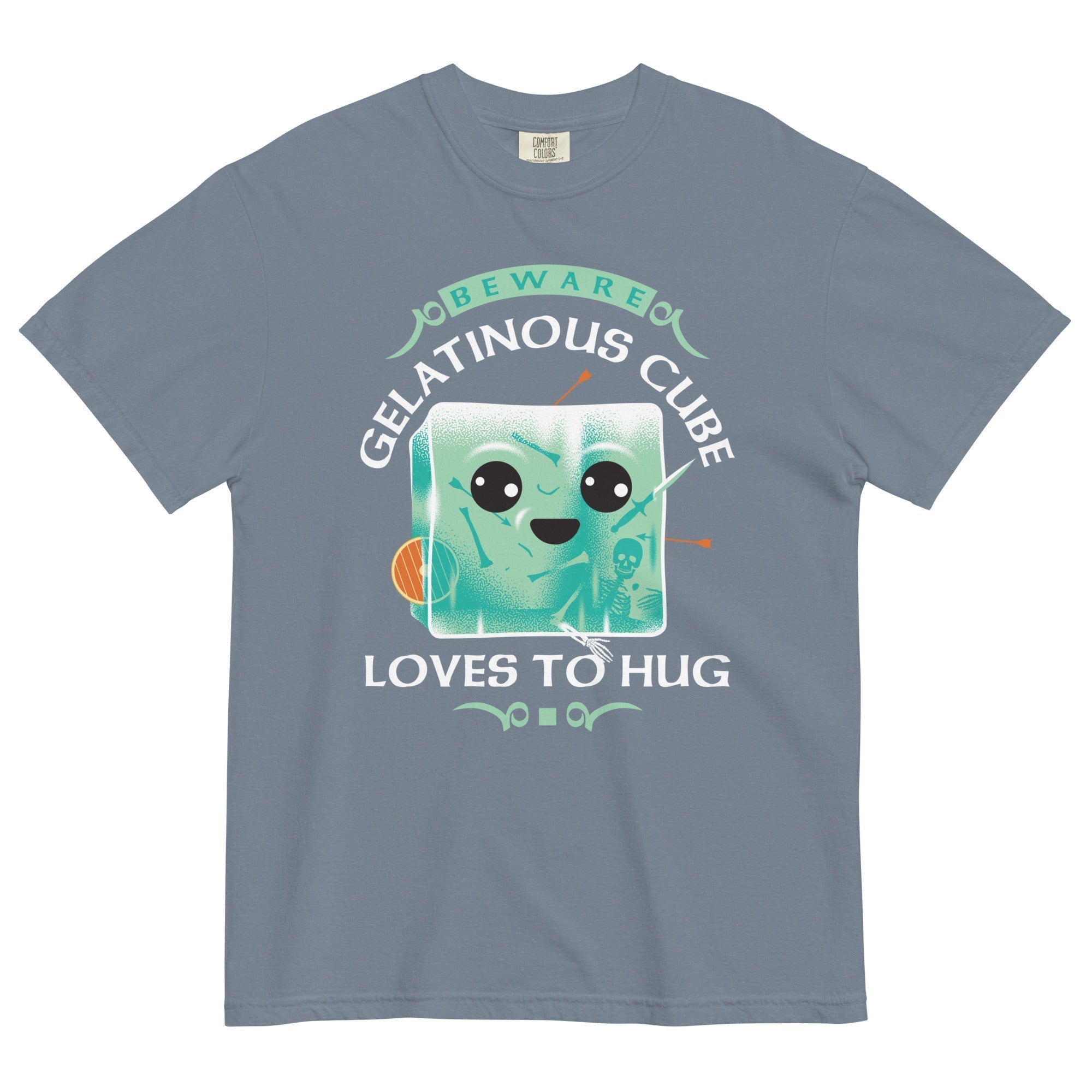 Gelatinous Cube Loves To Hug Men's Relaxed Fit Tee Hoodie, Sweatshirt | CoreVibeTees.com (Image 2)
