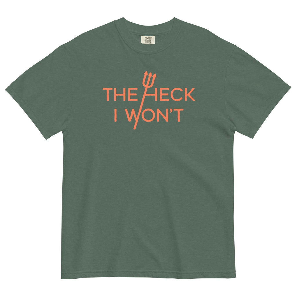 The Heck I Won't Men's Relaxed Fit Tee Hoodie, Sweatshirt | CoreVibeTees.com (Image 5)