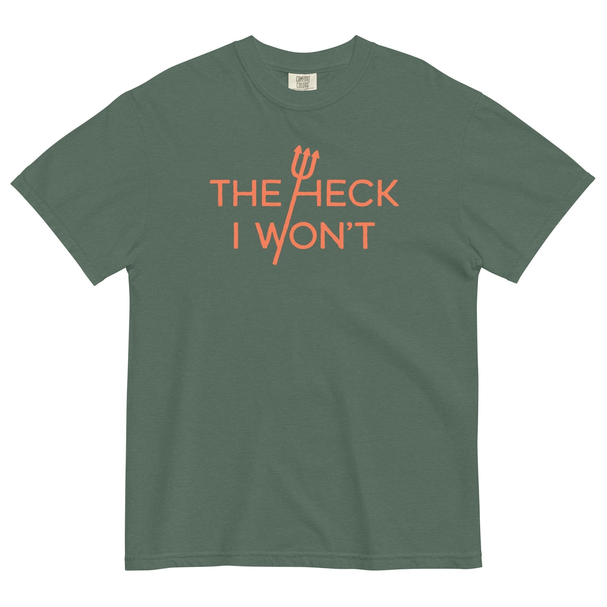The Heck I Won't Men's Relaxed Fit Tee Hoodie, Sweatshirt | CoreVibeTees.com (Image 5)